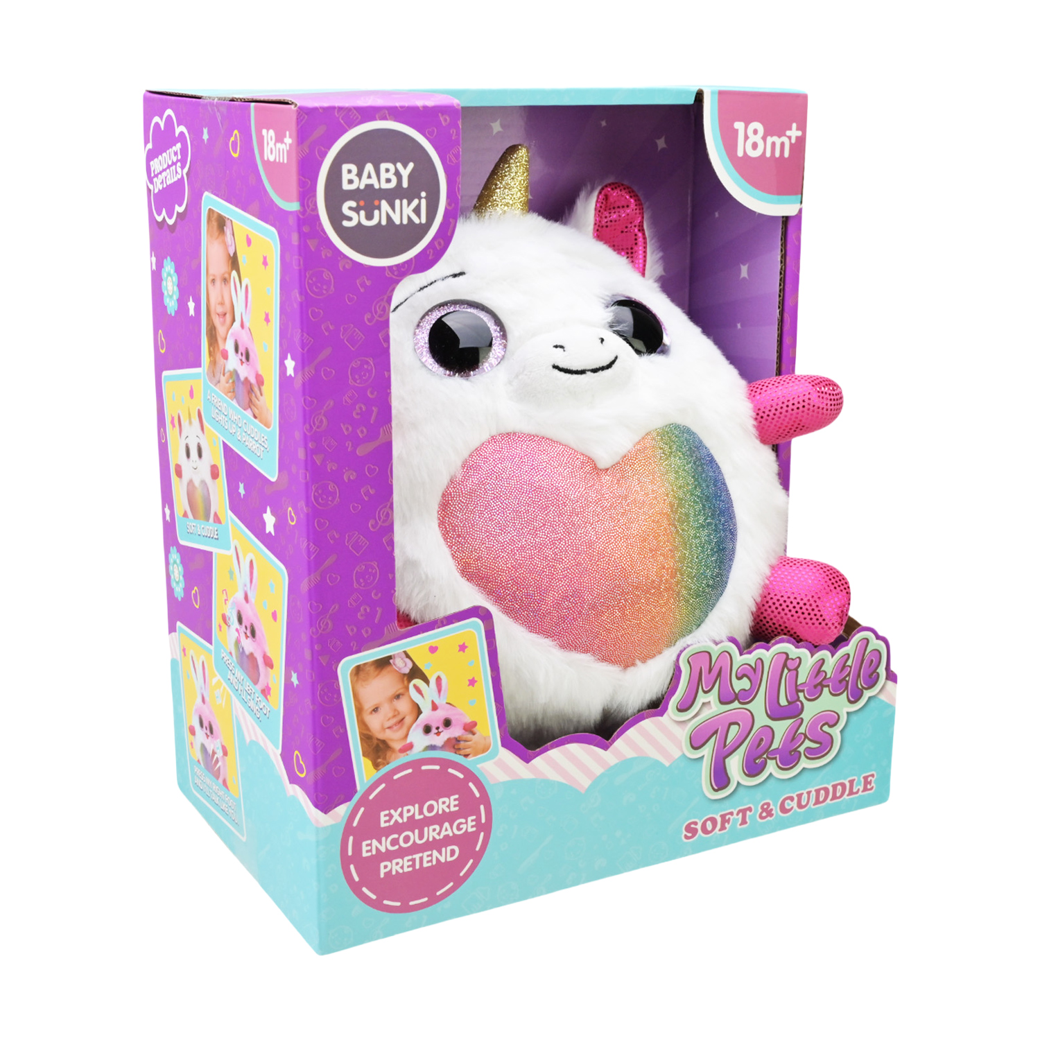 

М'яка інтерактивна іграшка Shantou Jinxing My Little Pets Єдиноріг, від 1.5 роки, 22*12*19 см (1929-2)