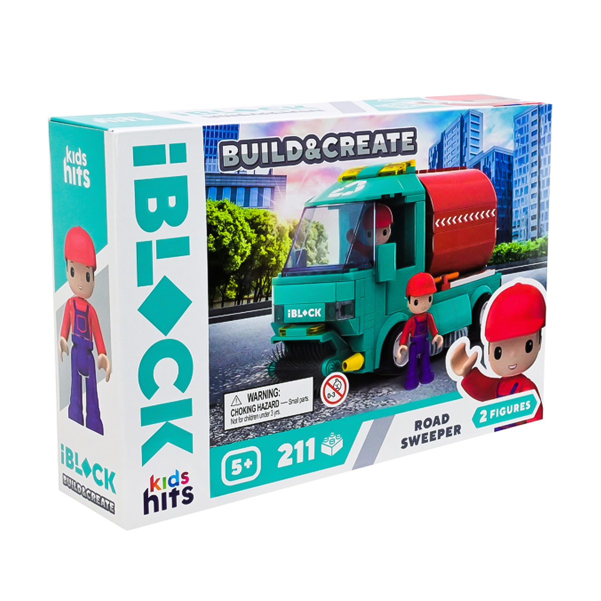 

Дитячий конструктор iBlock Junior Build & Create Road Sweeper, 211 елементів, 2 фігурки, від 5 років, 24*16*6 см (KH17/005/3)