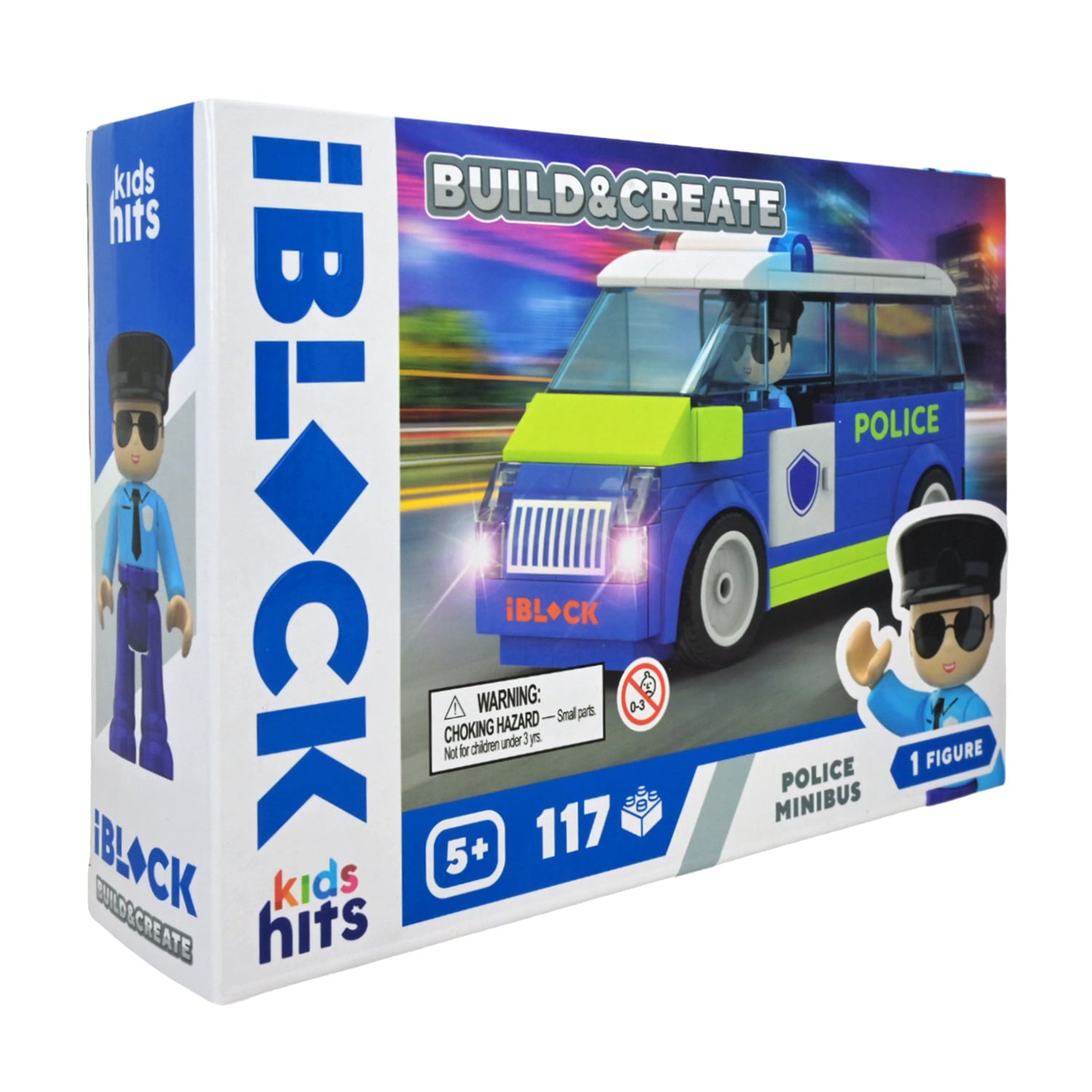 

Дитячий конструктор iBlock Junior Build & Create Police Minibus, 117 елементів, 1 фігурка, від 5 років, 24*16*6 см (KH41/002/4)