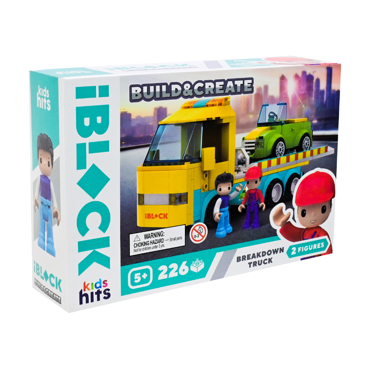 

Дитячий конструктор iBlock Junior Build & Create Breakdown Truck, 226 елементів, 2 фігурки, від 5 років, 24*16*6 см (KH17/005/4)