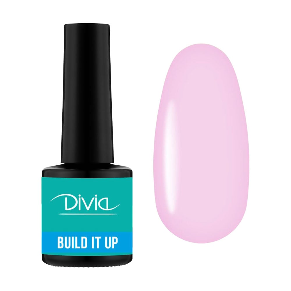 

Рідкий гель для нарощування нігтів Divia Build It Up, BU0802 Pink Cloud, 8 мл