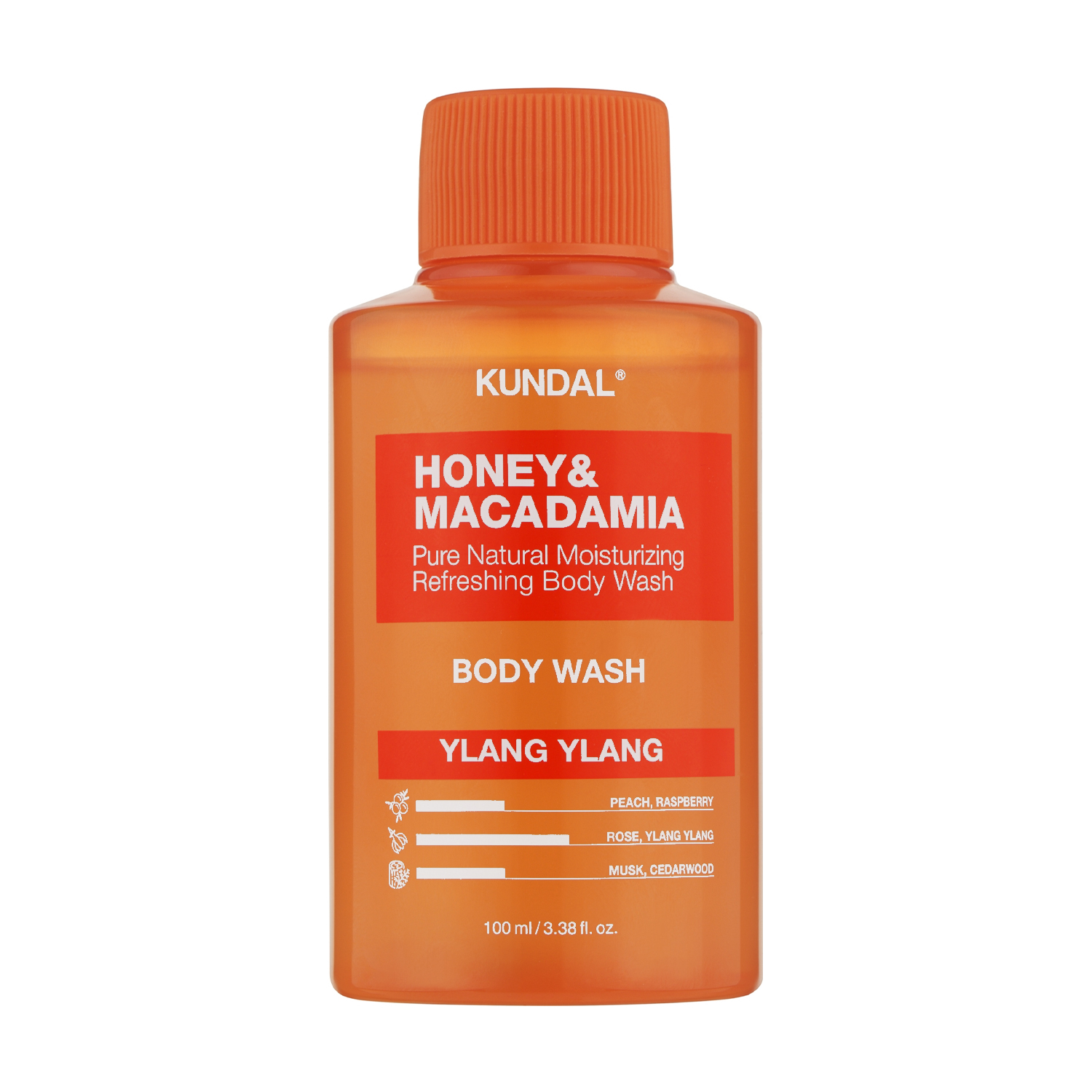 

Гель для душy Kundal Honey & Macadamia Body Wash, Ylang Ylang, 100 мл