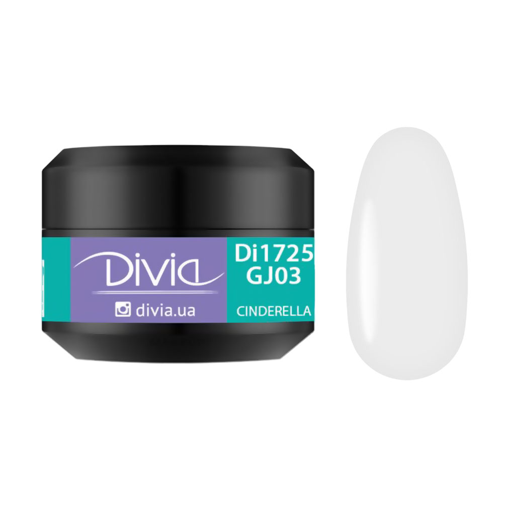 

Гель для нарощування нігтів Divia Jelly Builder Gel GJ03 Cinderella, 5 г