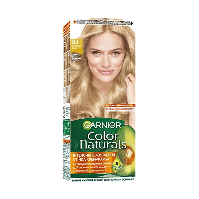 

Уцінка! Стійка крем-фарба для волосся Garnier Color Naturals з п'ятьма оліями, 9.1 Сонячний пляж, 110 мл
