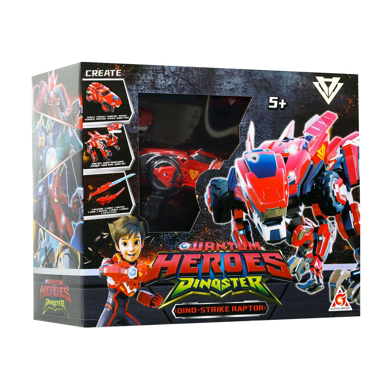 

Динозавр-трансформер Dinoster Мега Дино-Страйк Раптор, від 5 років, 21*11*18 см (EU580805)