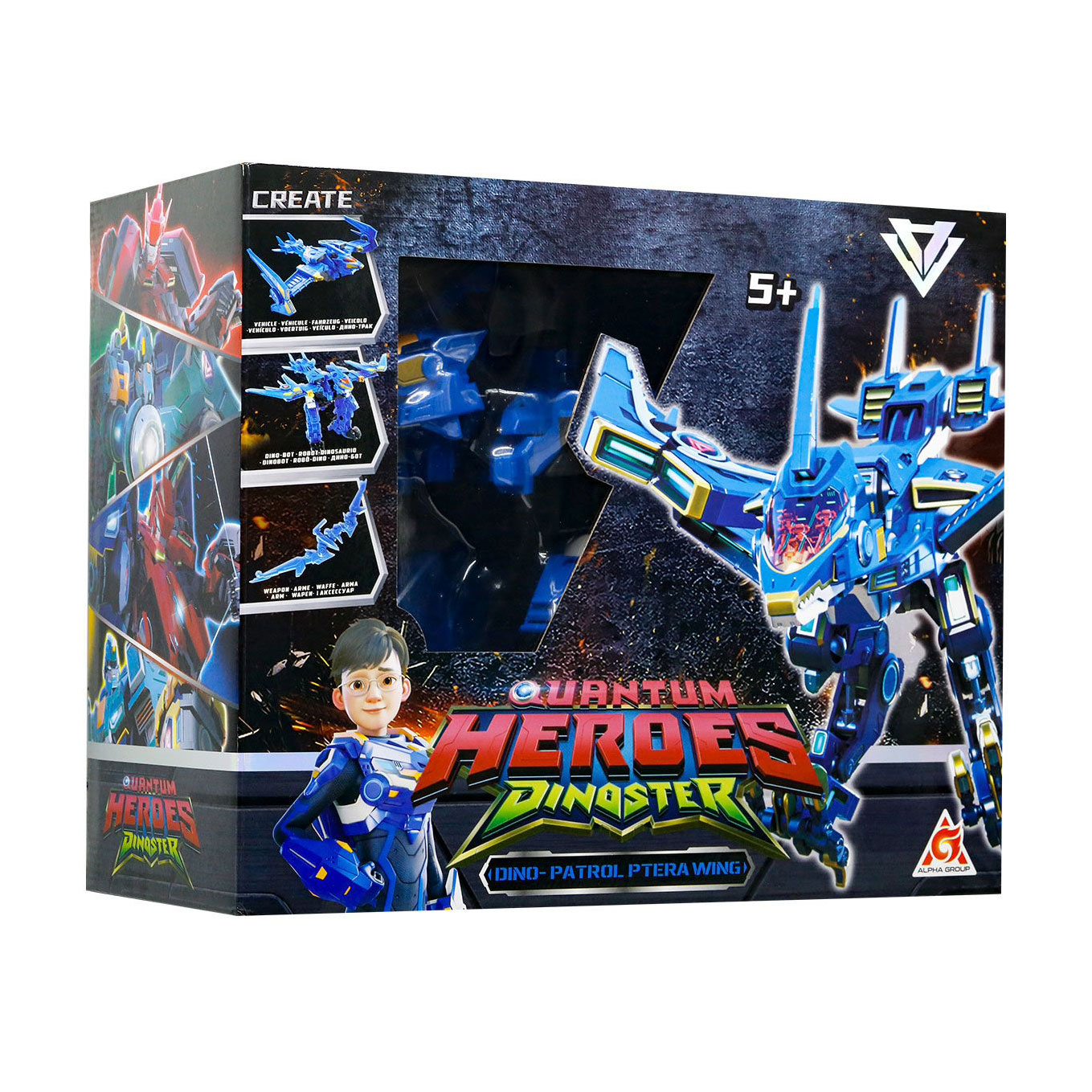 

Динозавр-трансформер Dinoster Мега Дино-Петрол Птера Вінг, від 5 років, 21*35*25 см (EU580808)