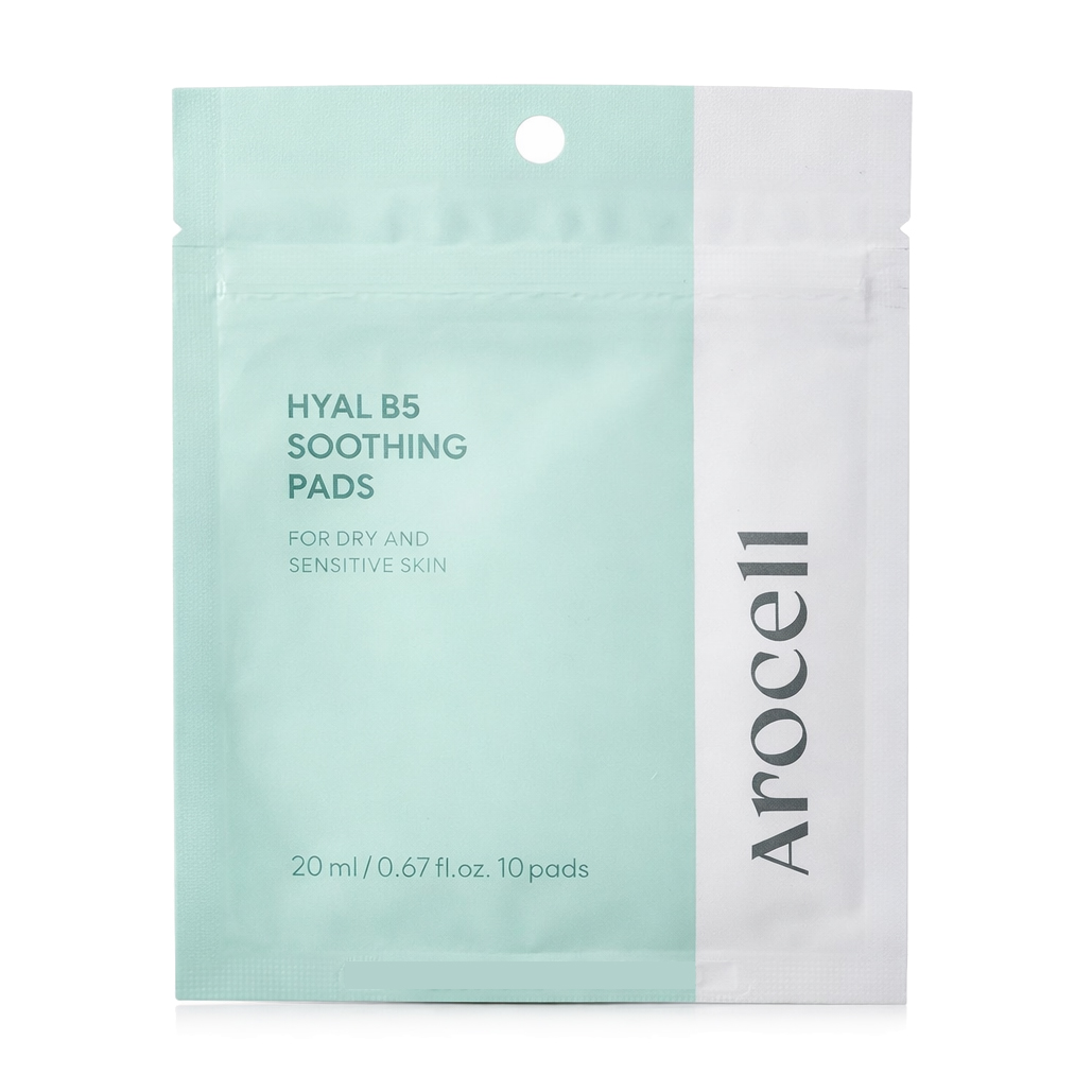 

Зволожувальні заспокійливі пади для обличчя Arocell Hyal B5 Soothing Pad, 10 шт