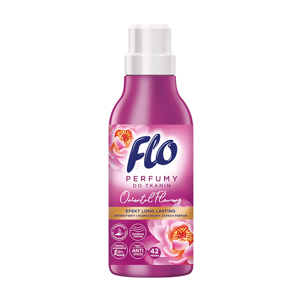 

Парфумований кондиціонер для білизни Flo Oriental Flowers, 42 цикли прання, 750 мл