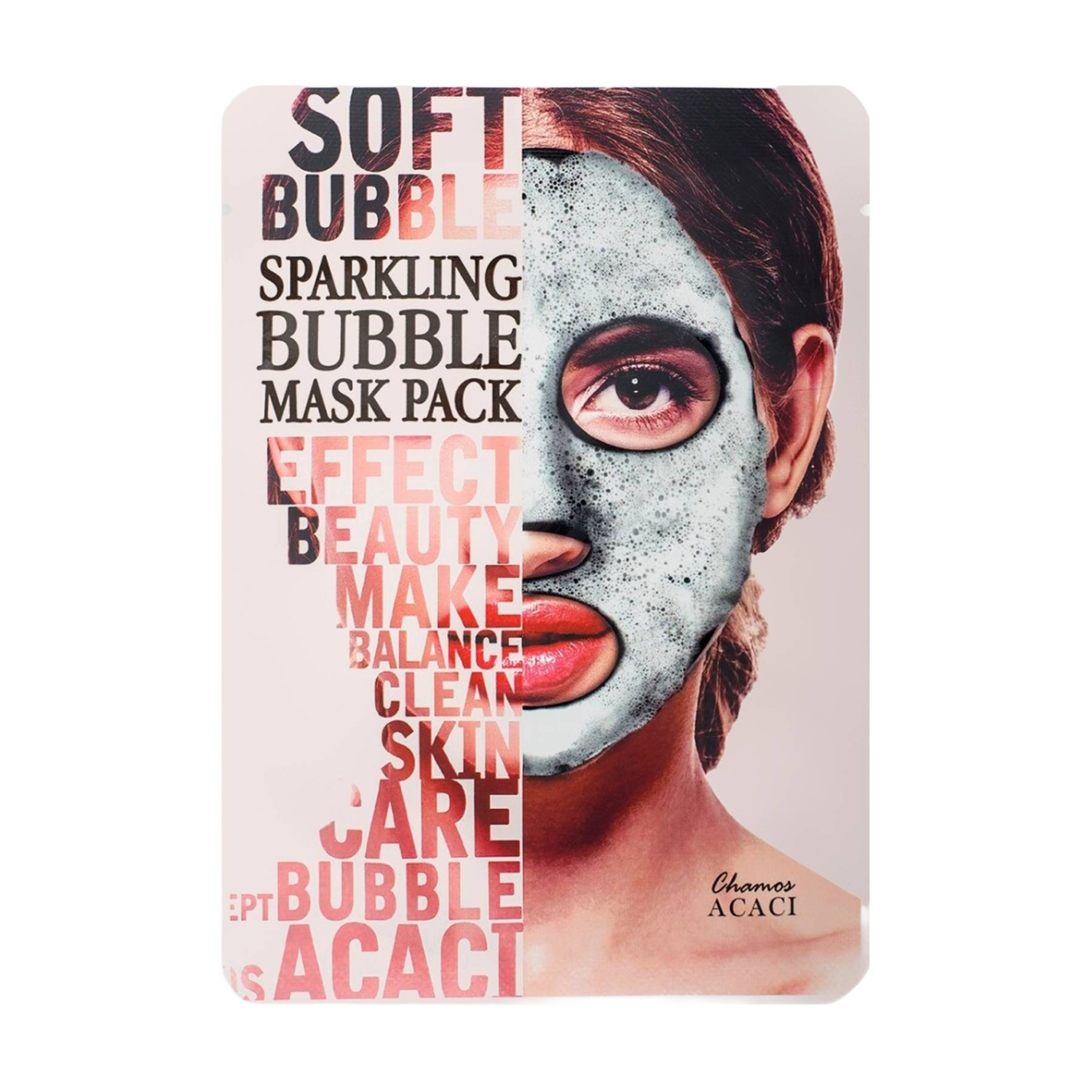 

Очищувальна бульбашкова тканинна маска для обличчя Chamos Acaci Soft Bubble Mask Pack, 23 мл