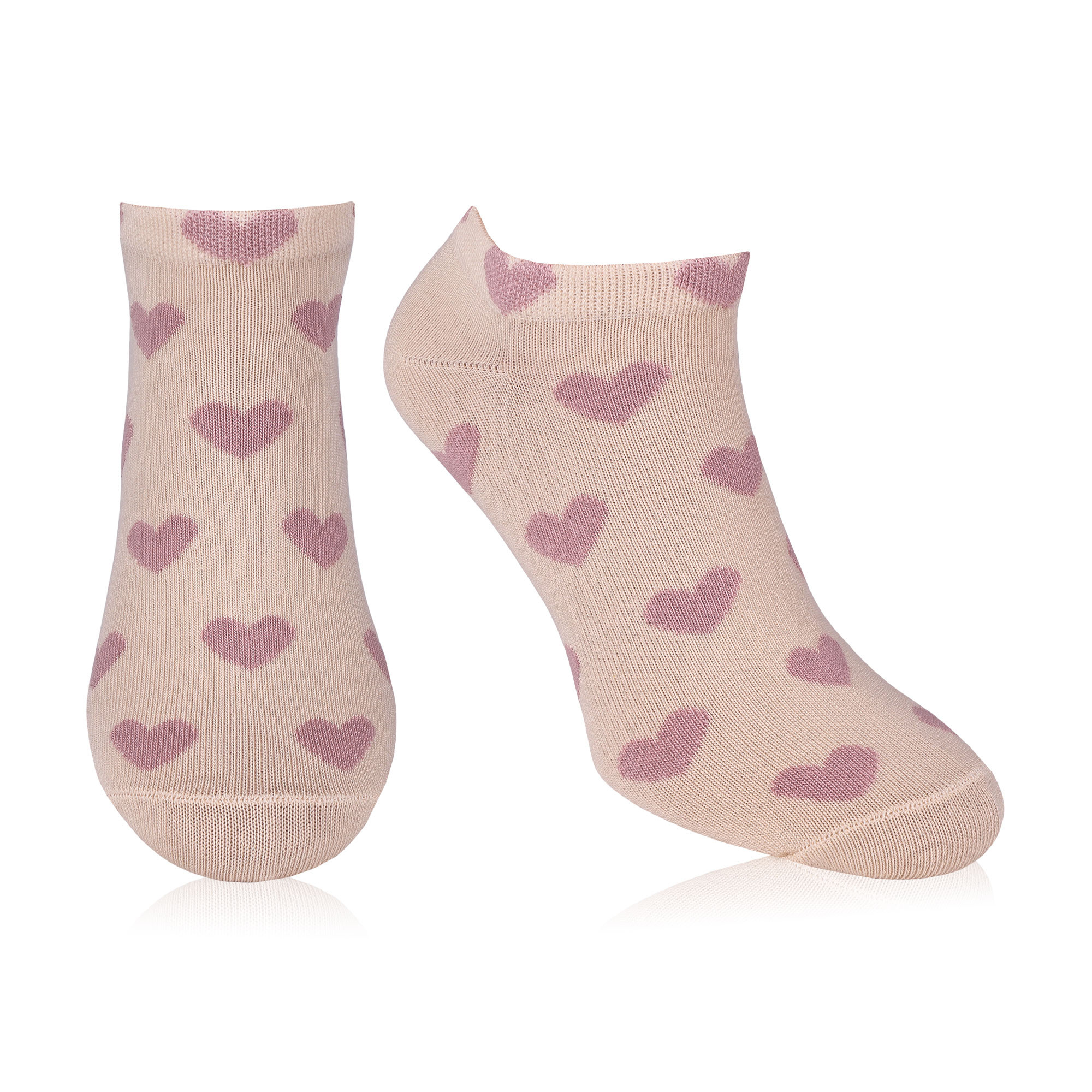 

Шкарпетки жіночі AmiGA укорочені, серця, пудрові, розмір 23-25