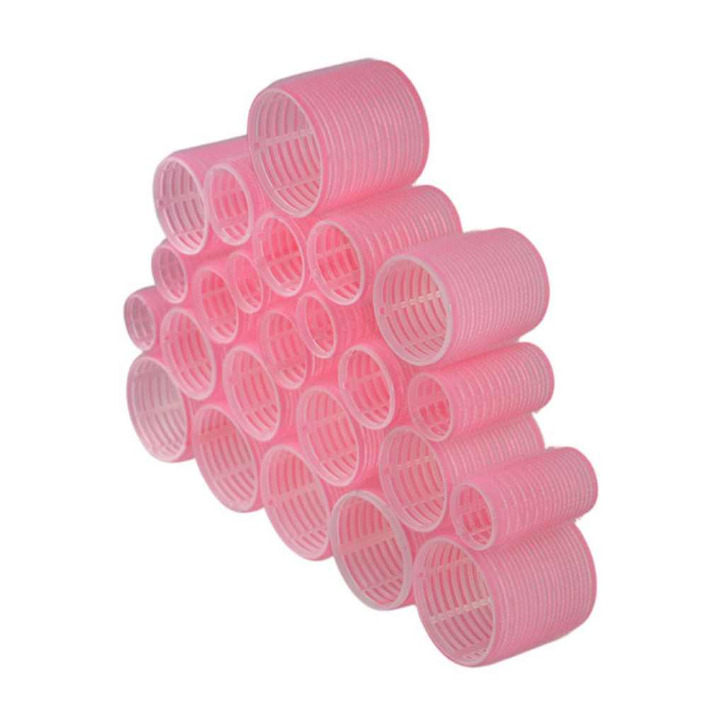 

Бігуді-липучки для волосся Cosmo Shop рожеві, 30, 40, 50, 60*63 мм, 24 шт (CS720P)