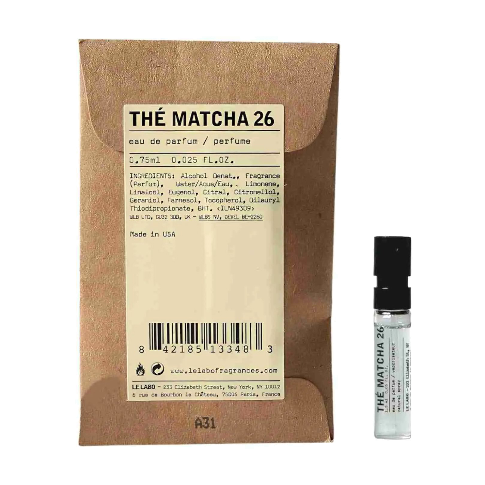 

Le Labo The Matcha 26 Парфумована вода унісекс, 0.75 мл (пробник)