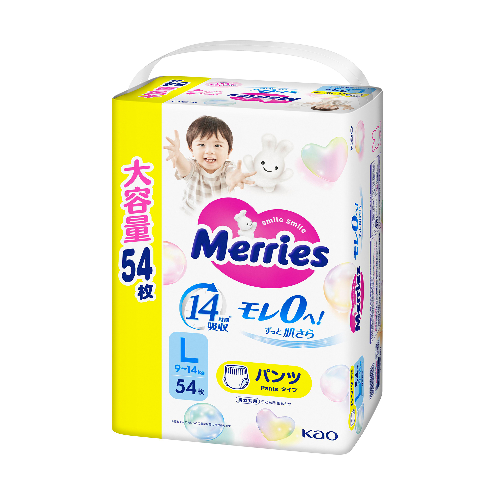 

Підгузки-трусики Merries розмір L (9-14 кг), 54 шт