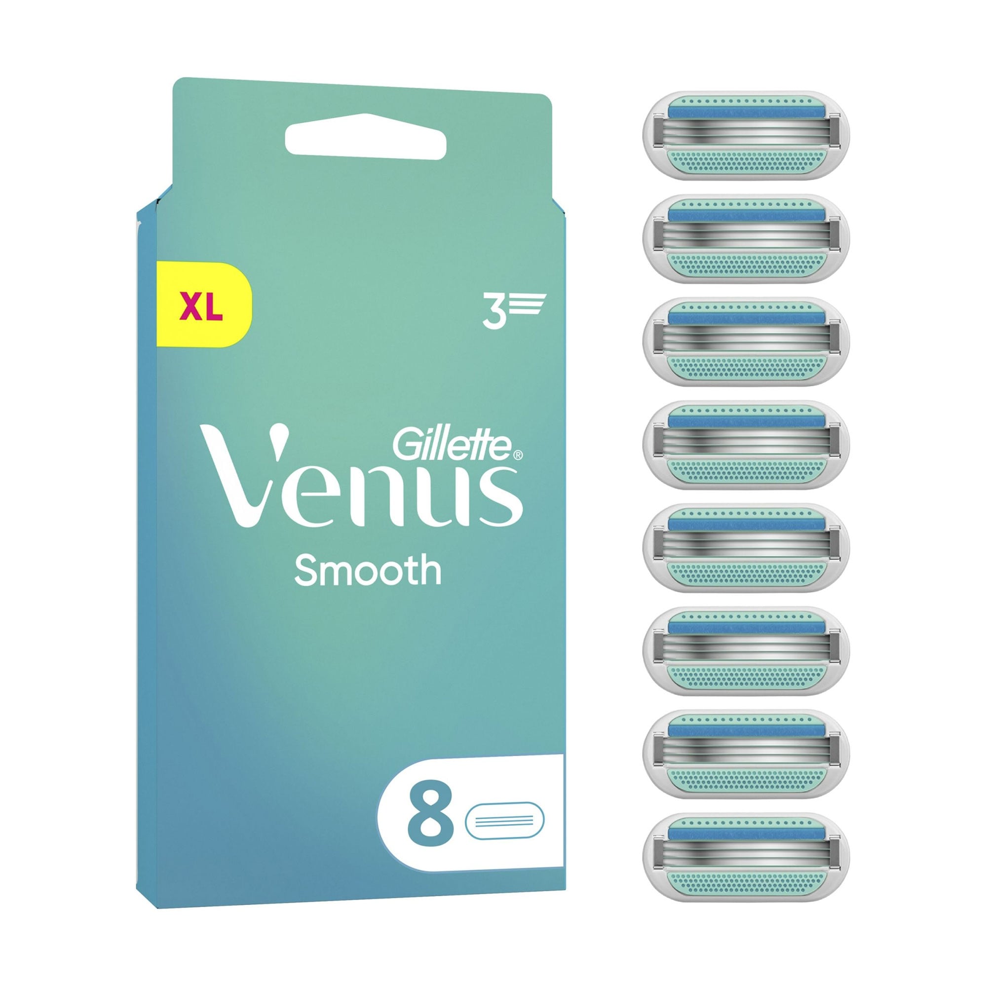 

Змінні картриджі для гоління (леза) Gillette Venus Smooth жіночі, 8 шт