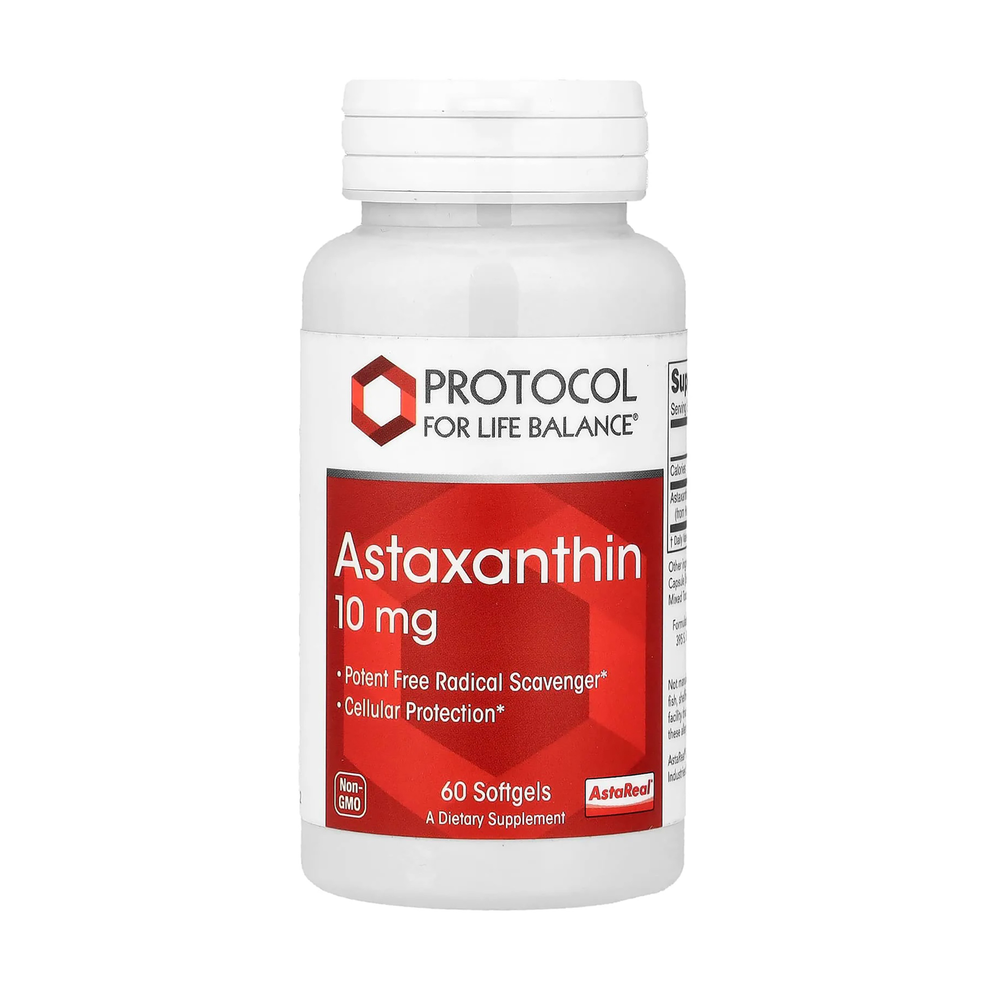 

Астаксантин Protocol For Life Balance Astaxanthin, 10 мг, 60 гелевих капсул