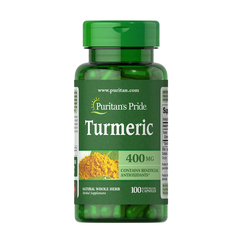 

Куркума Puritan's Pride Turmeric, 400 мг, 100 капсул