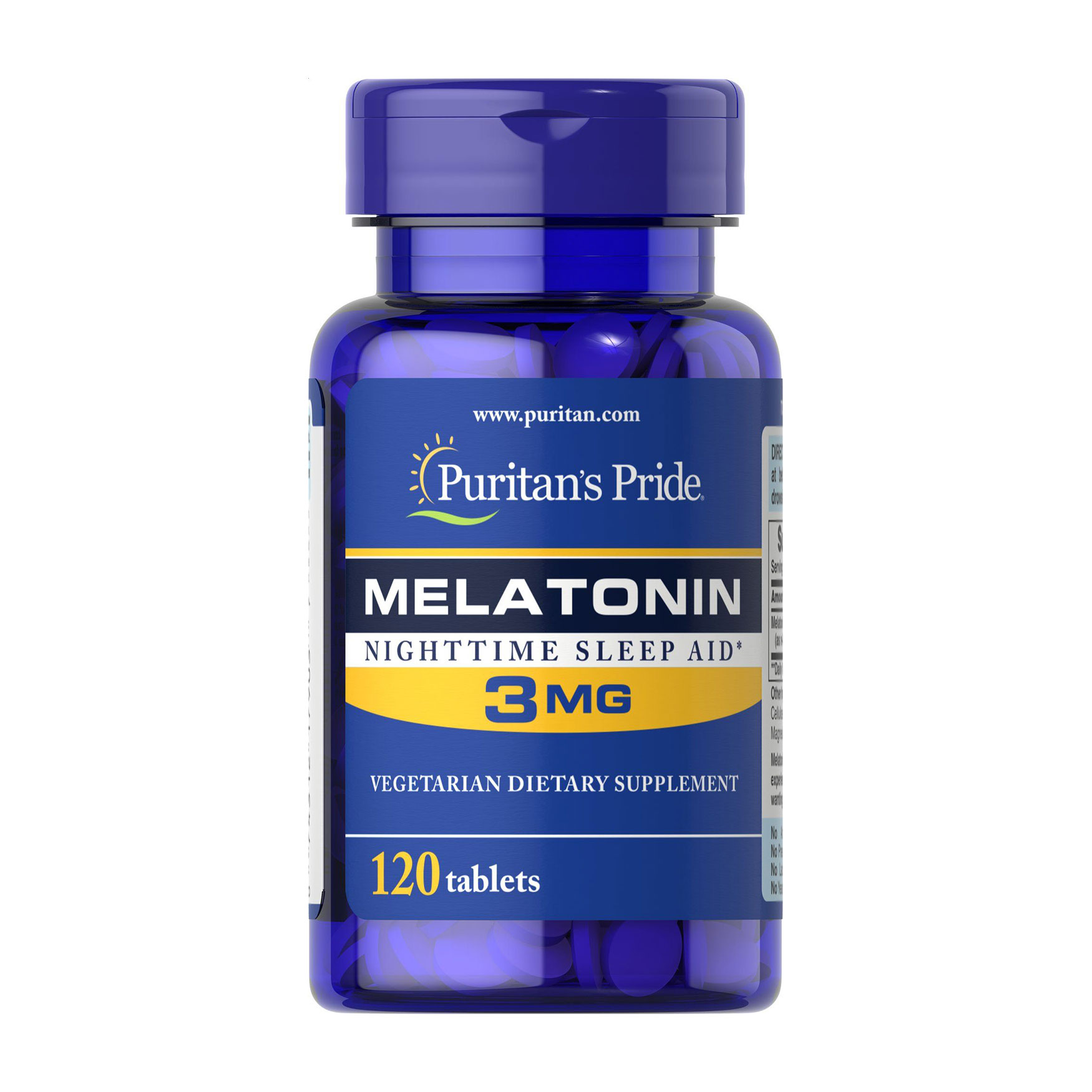 

Мелатонін Puritan's Pride Melatonin 3 мг, 120 таблеток