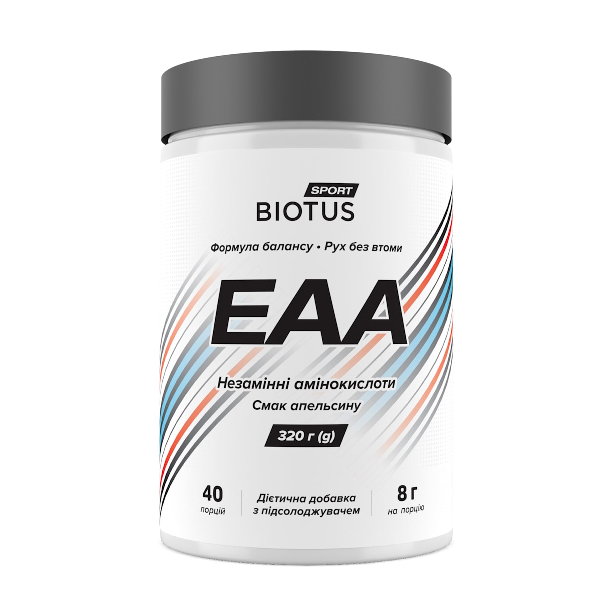 

Незамінні амінокислоти Biotus EАА зі смаком апельсину, 320 г
