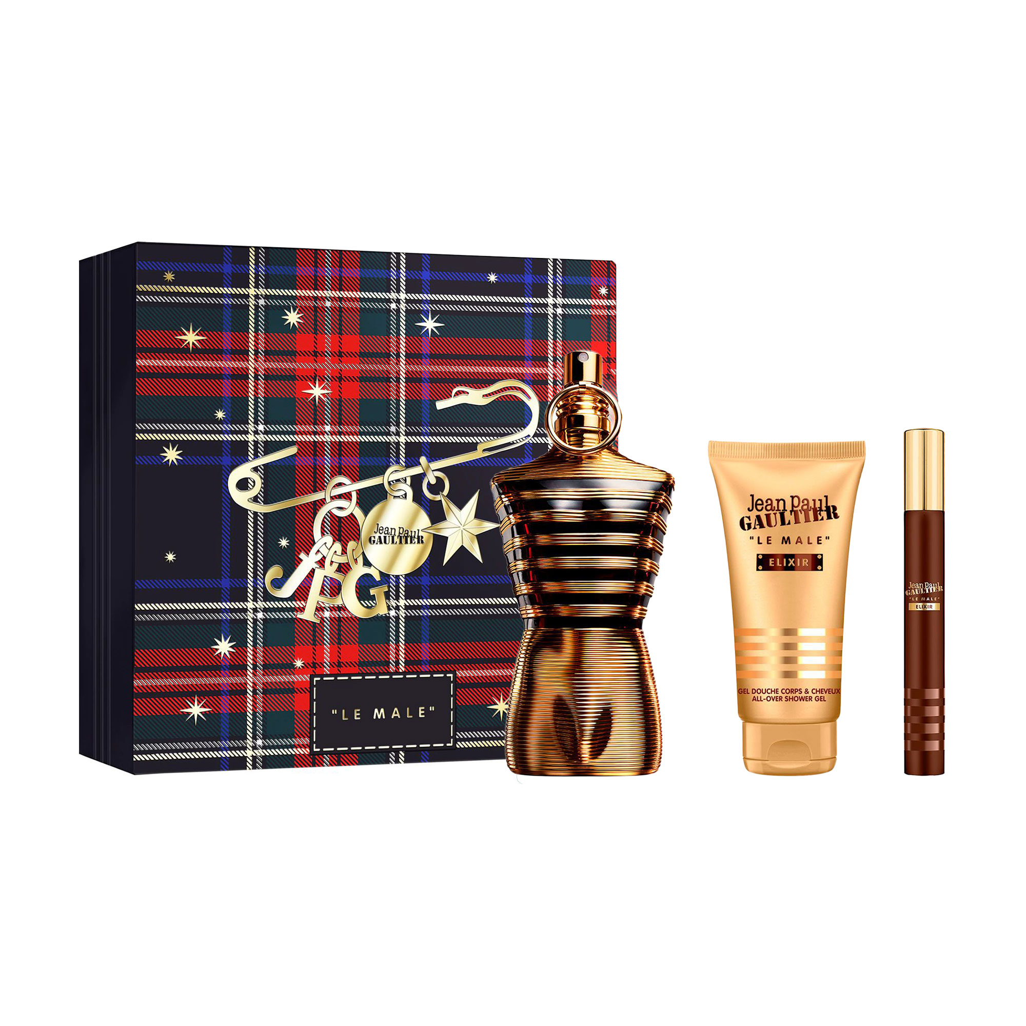 

Парфумований набір чоловічий Jean Paul Gaultier Le Male Elixir Set (парфумована вода, 125 мл + парфумована вода, 10 мл + гель для душу, 75 мл)