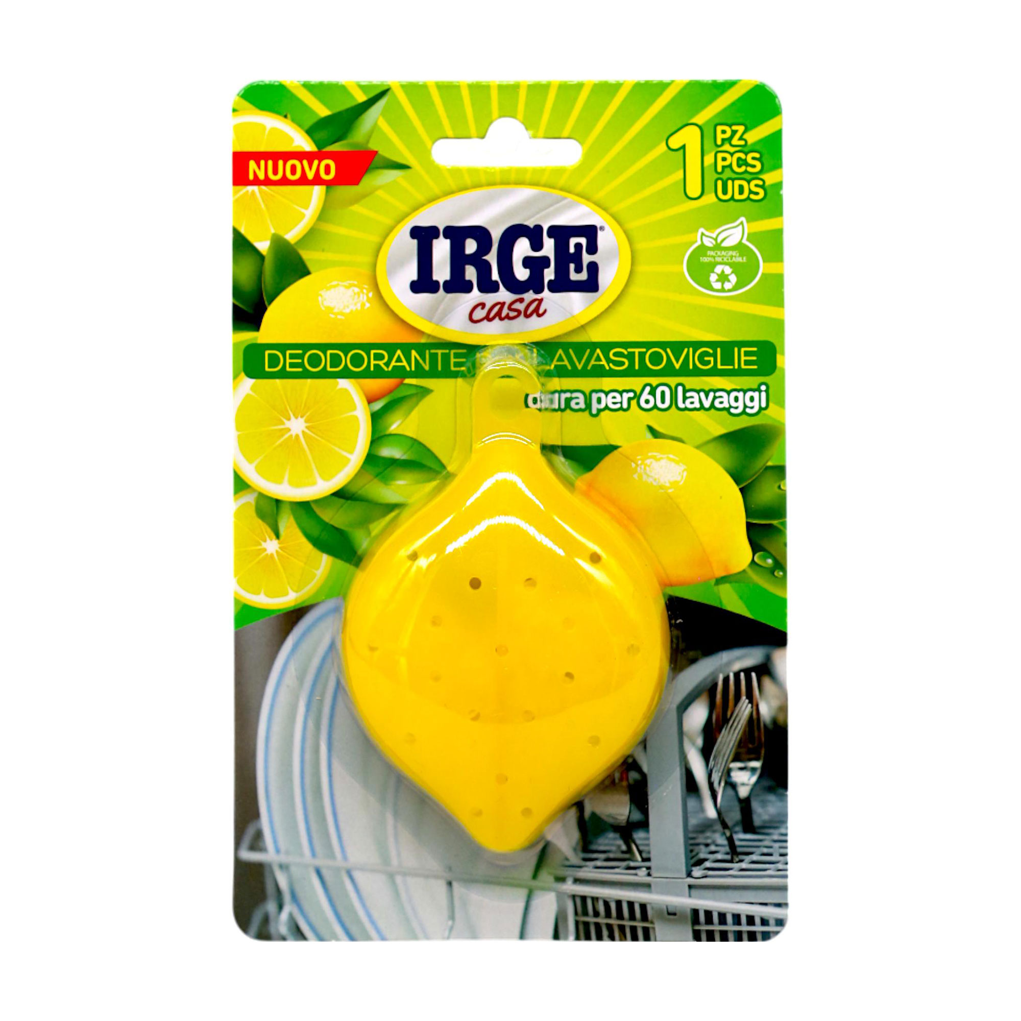 

Поглинач запаху для посудомийних машин Irge Лимон, 1 шт