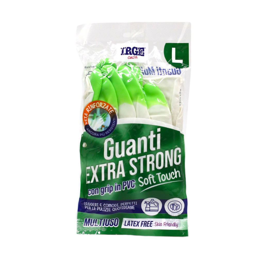 

Рукавички гумові господарські Irge зелені, розмір L, 1 пара
