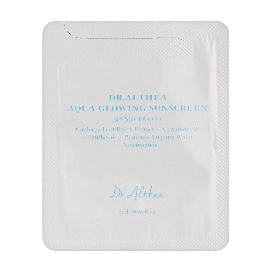 

Сонцезахисний крем для обличчя Dr. Althea Aqua Glowing Sunscreen, SPF 50+ PA++++, 2 мл