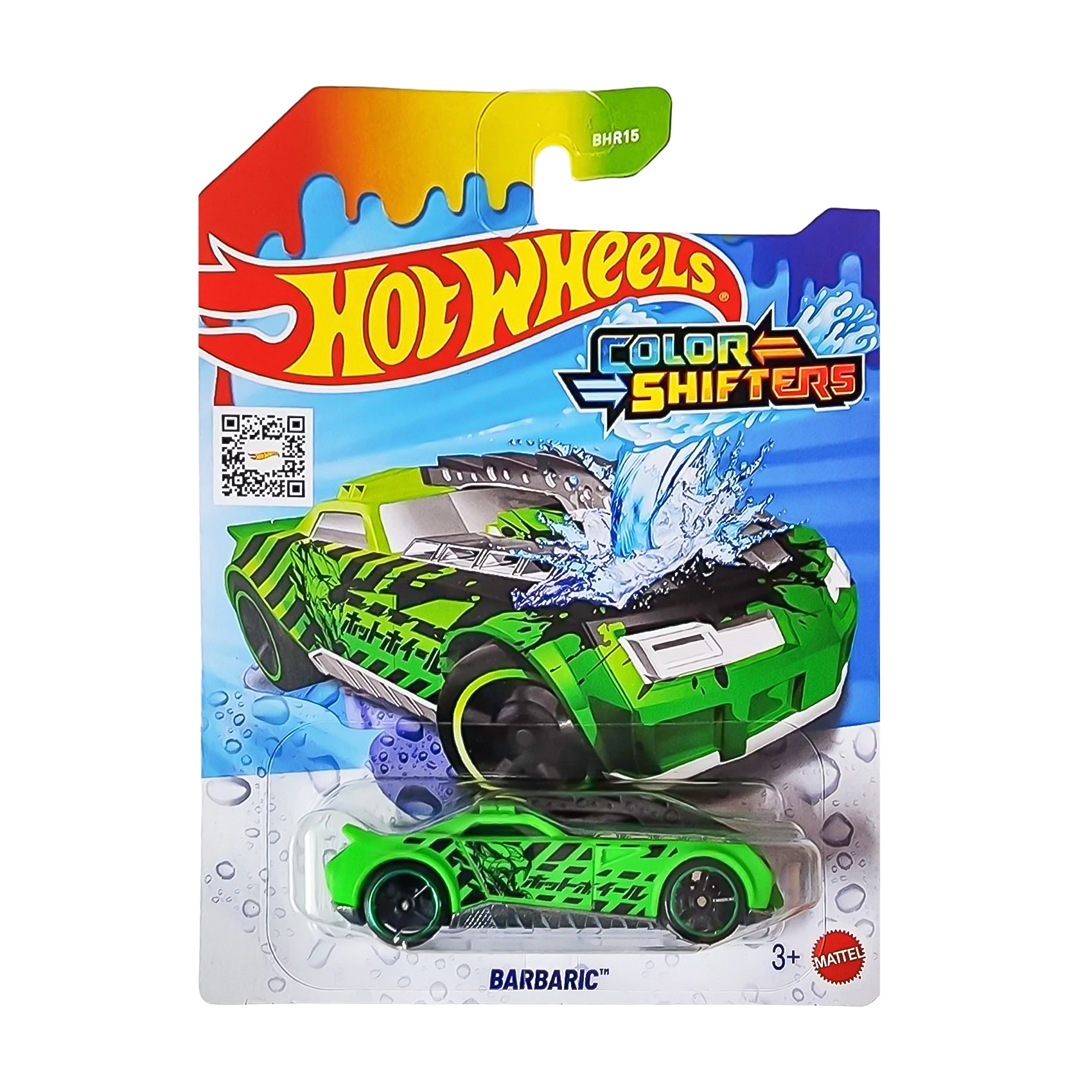 

Машинка Hot Wheels Barbaris Зміни колір, зелений, від 3 років (BHR15)
