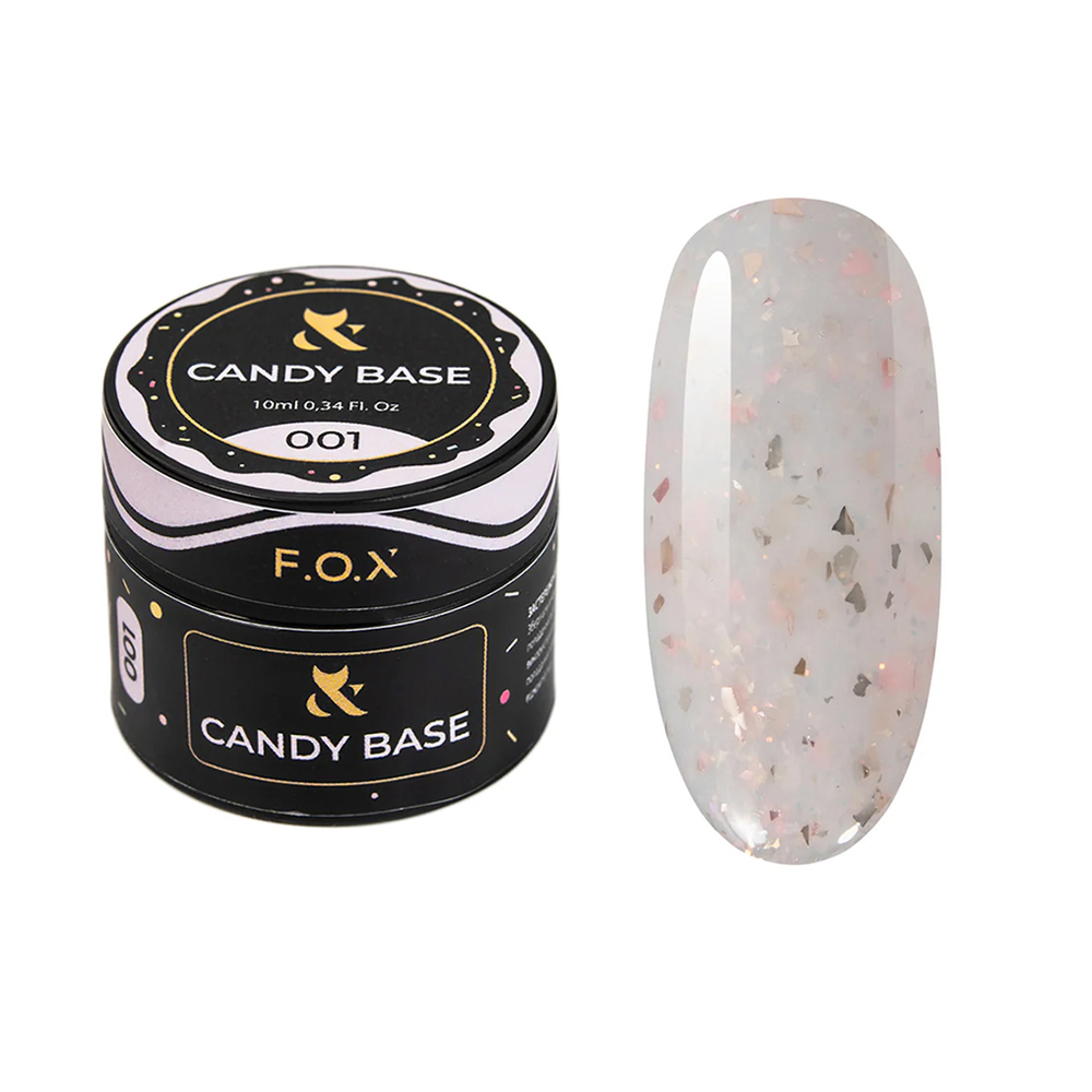 

Базове покриття для гель-лаку F.O.X Base Candy 001, 10 мл