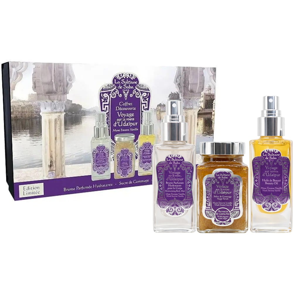 

Набір для тіла La Sultane de Saba Musk Incense Vanilla (цукровий скраб, 100 мл + ароматизований спрей, 50 мл + олія, 50 мл)