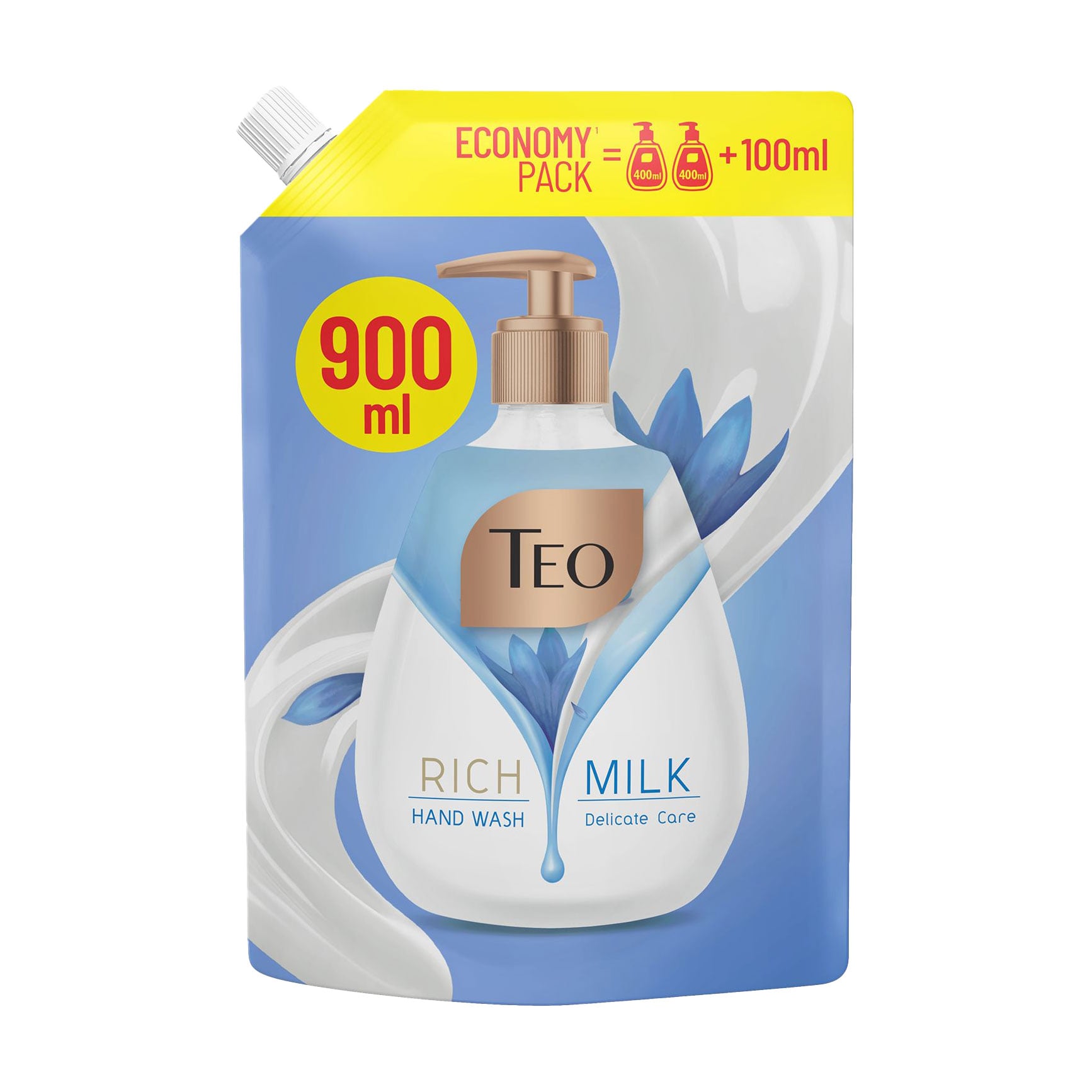 

Рідке мило для рук Teo Rich Milk Delicate Care, 900 мл (дойпак)