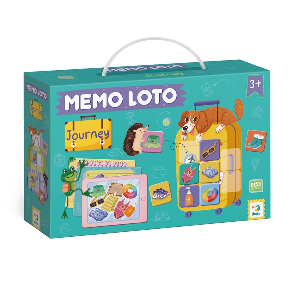 

Дитяча настільна гра DoDo Мемо Лото. Збираємось у подорож, від 3 років (301227)