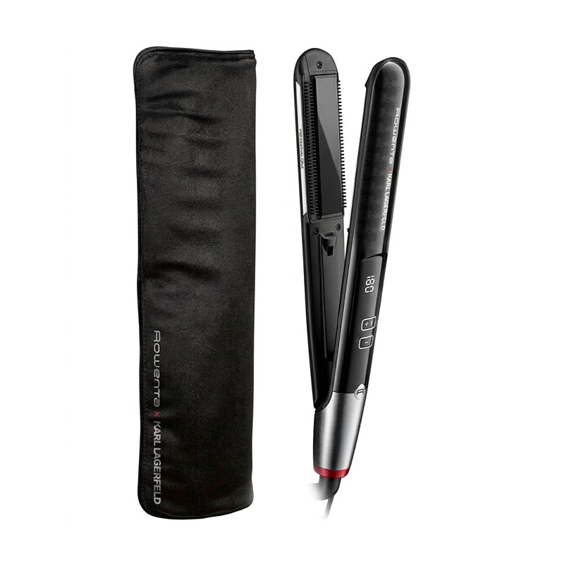 Вирівнювач для волосся Rowenta x Karl Lagerfeld K/Pro Stylist Straightener з дисплеєм, чорний (SF466LF0)