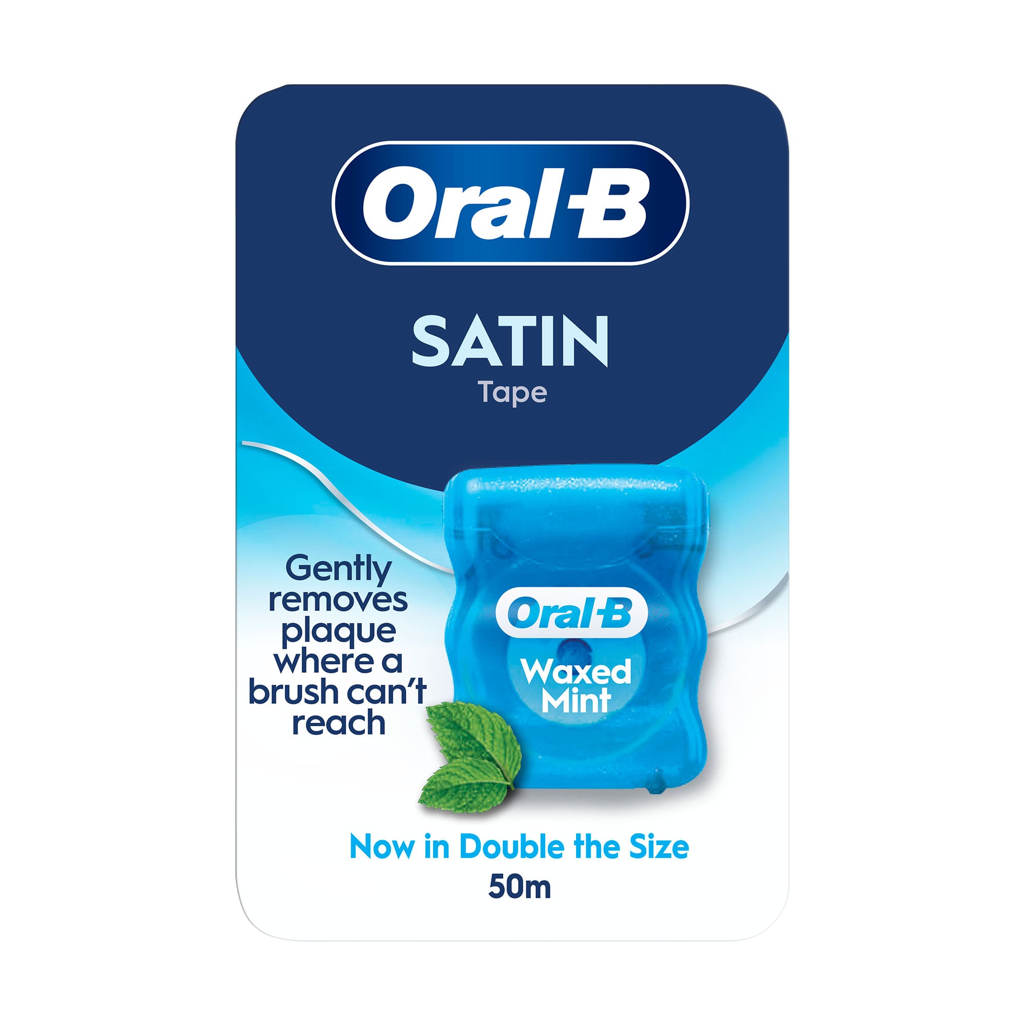 Зубна нитка Oral-B Dental Floss Satin Tape Waxed Mint, 50 м