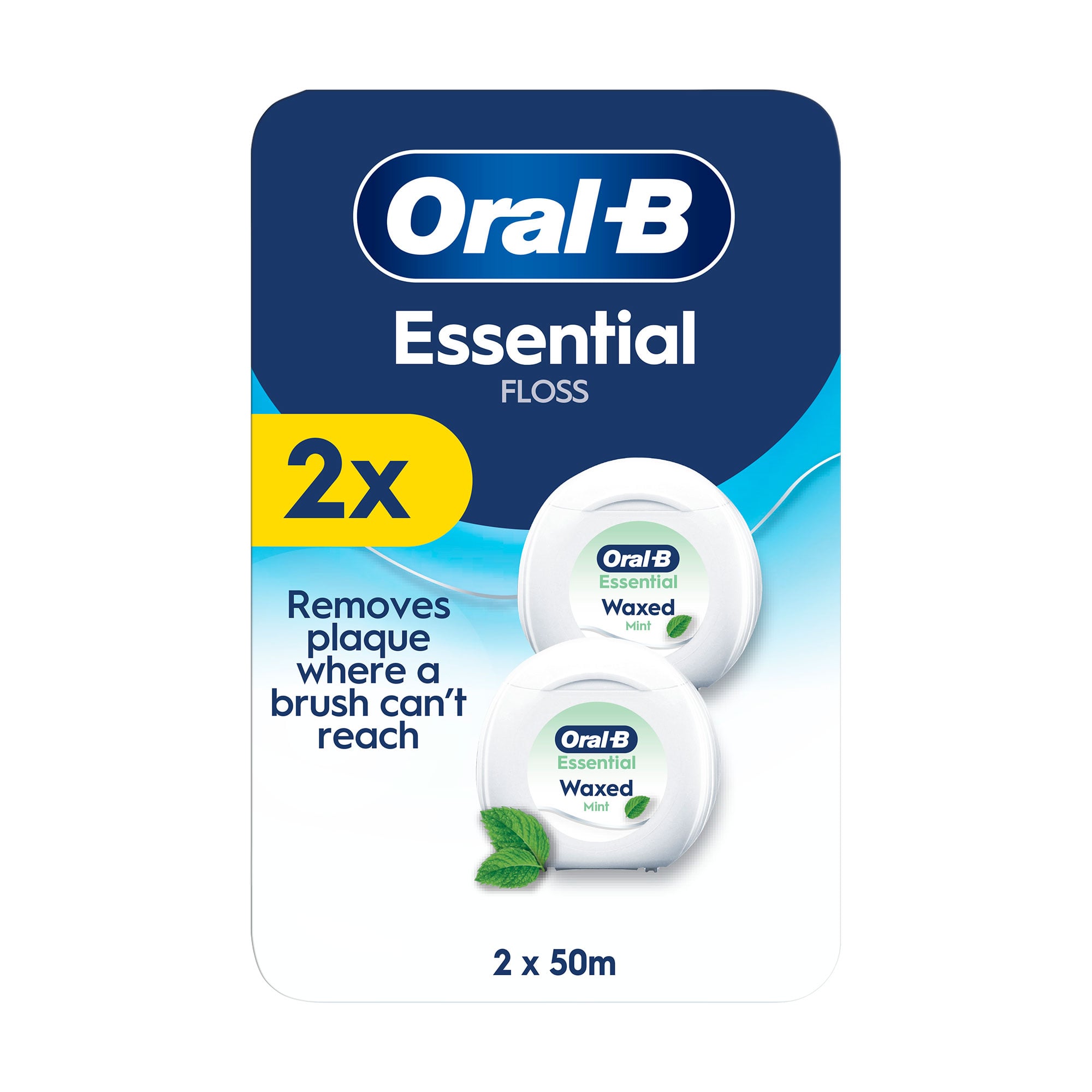 Зубна нитка Oral-B Essential Floss Waxed Mint, 2*50 м