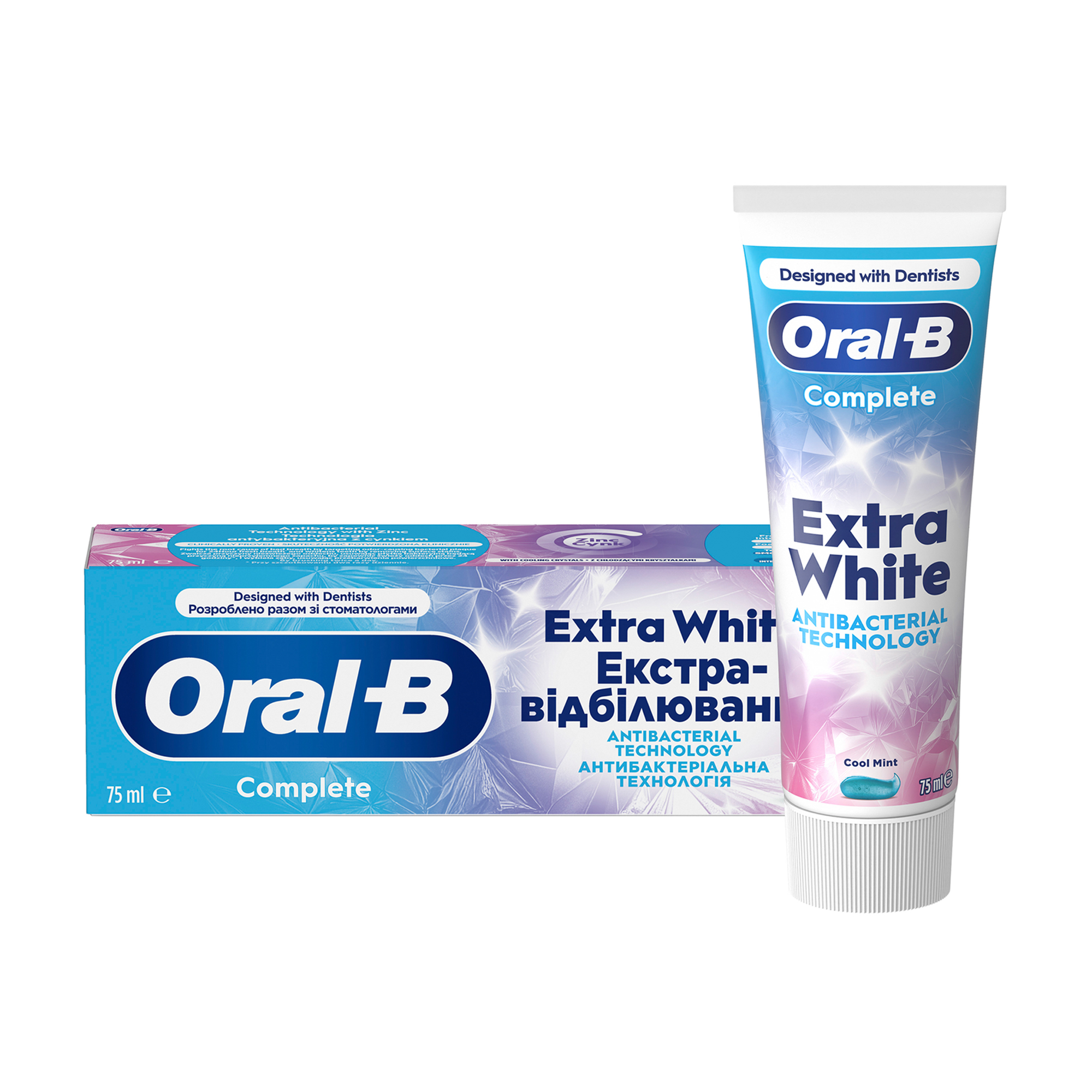 Екстра-відбілювальна зубна паста Oral-B Compete Свіжа м'ята, 75 мл