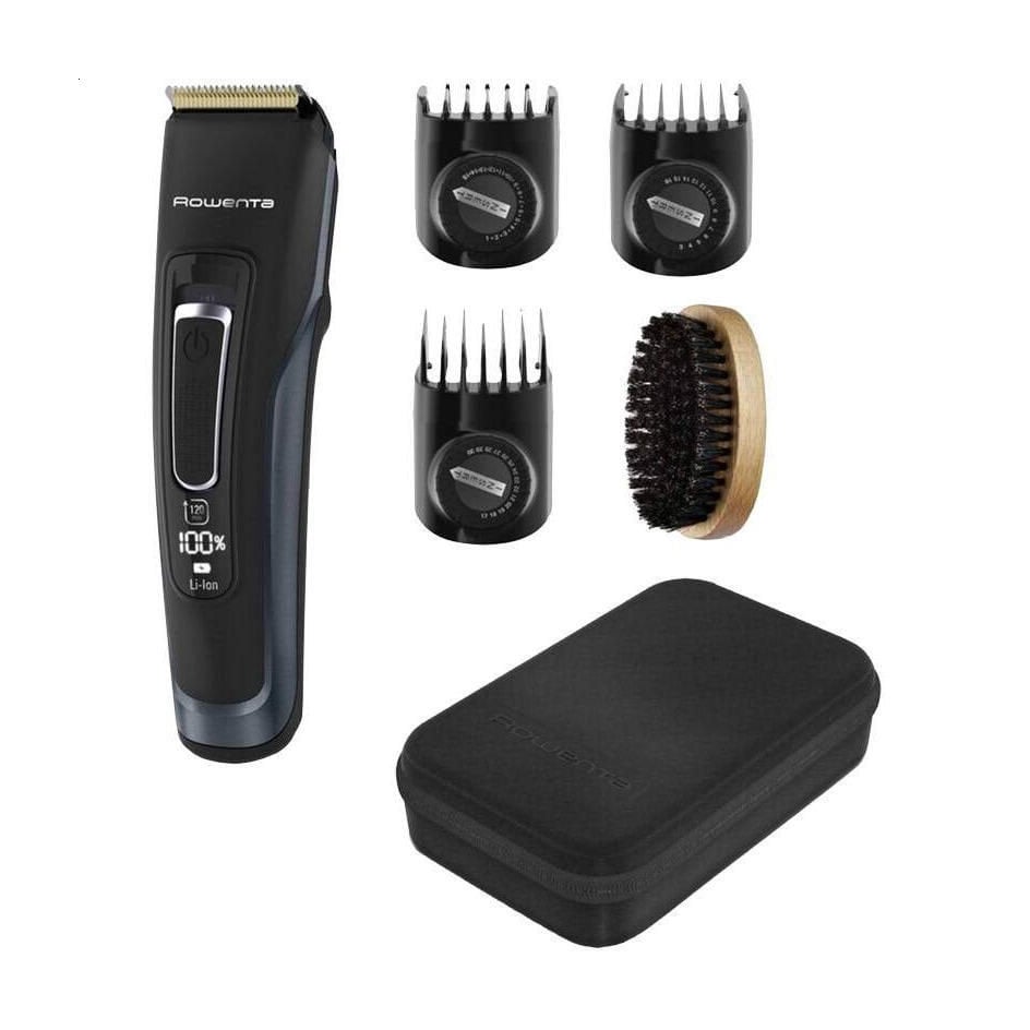 

Машинка для стрижки бороди, вусів та голови Rowenta Advancer, 3 насадки, з кейсом, темно-синя (TN5244E0)