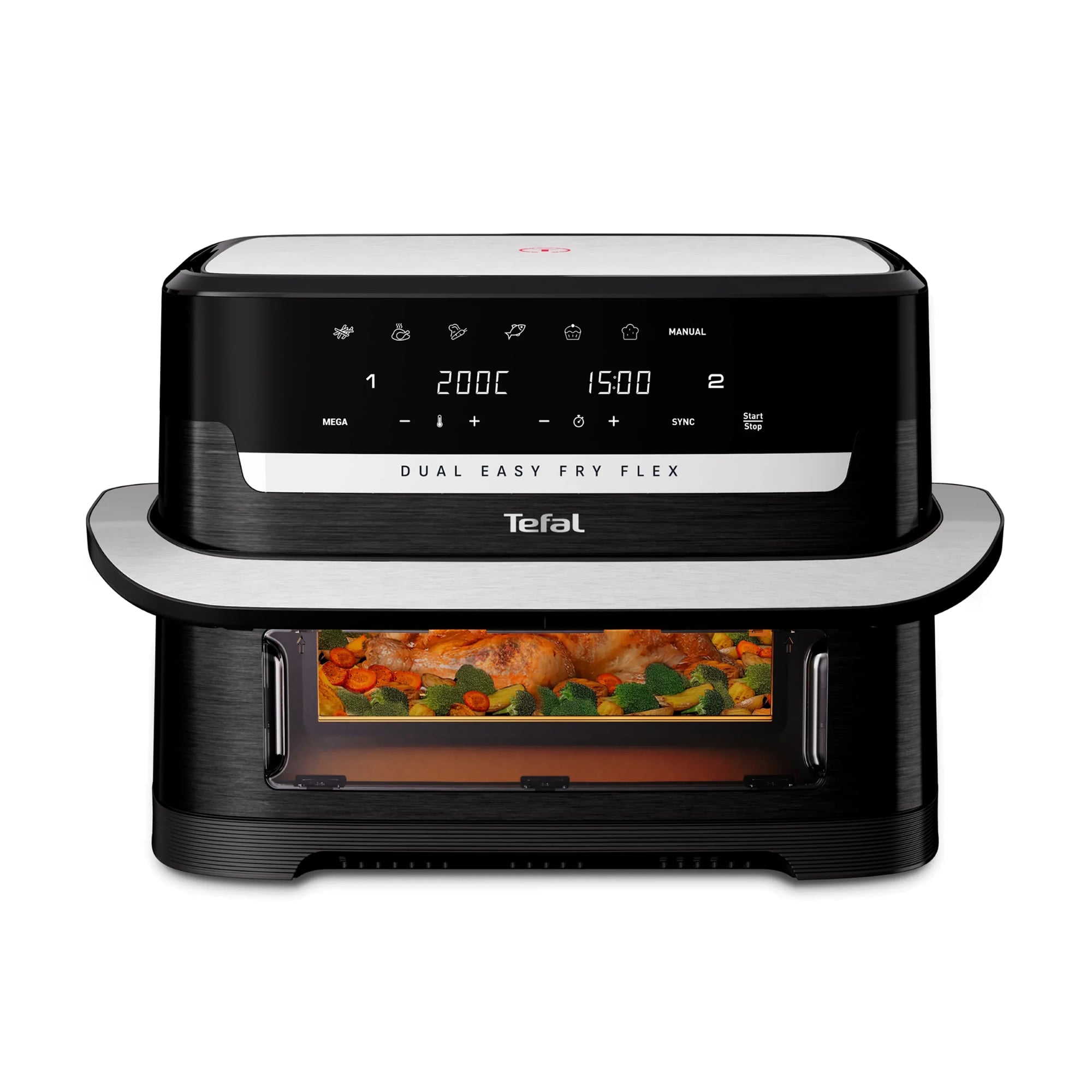 

Мультипіч Tefal Dual Easy Fry Flex чорна (EY9228E0)