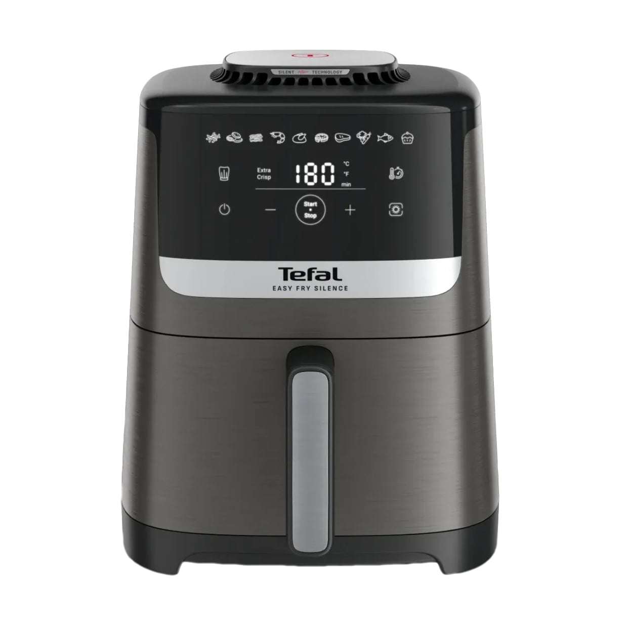 

Мультипіч Tefal Easy Fry Silence темно-сіро-чорна (EY551HE0)