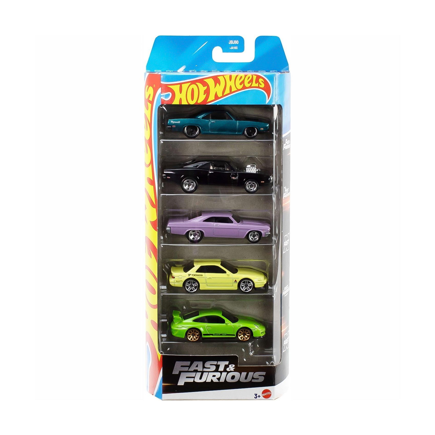 

Набір базових автомобілів Hot Wheels Fat & Furious, зелений, чорний, фіолетовий, жовтий, зелений, від 3 років, 11*4.2*29 см, 5 шт (1806)