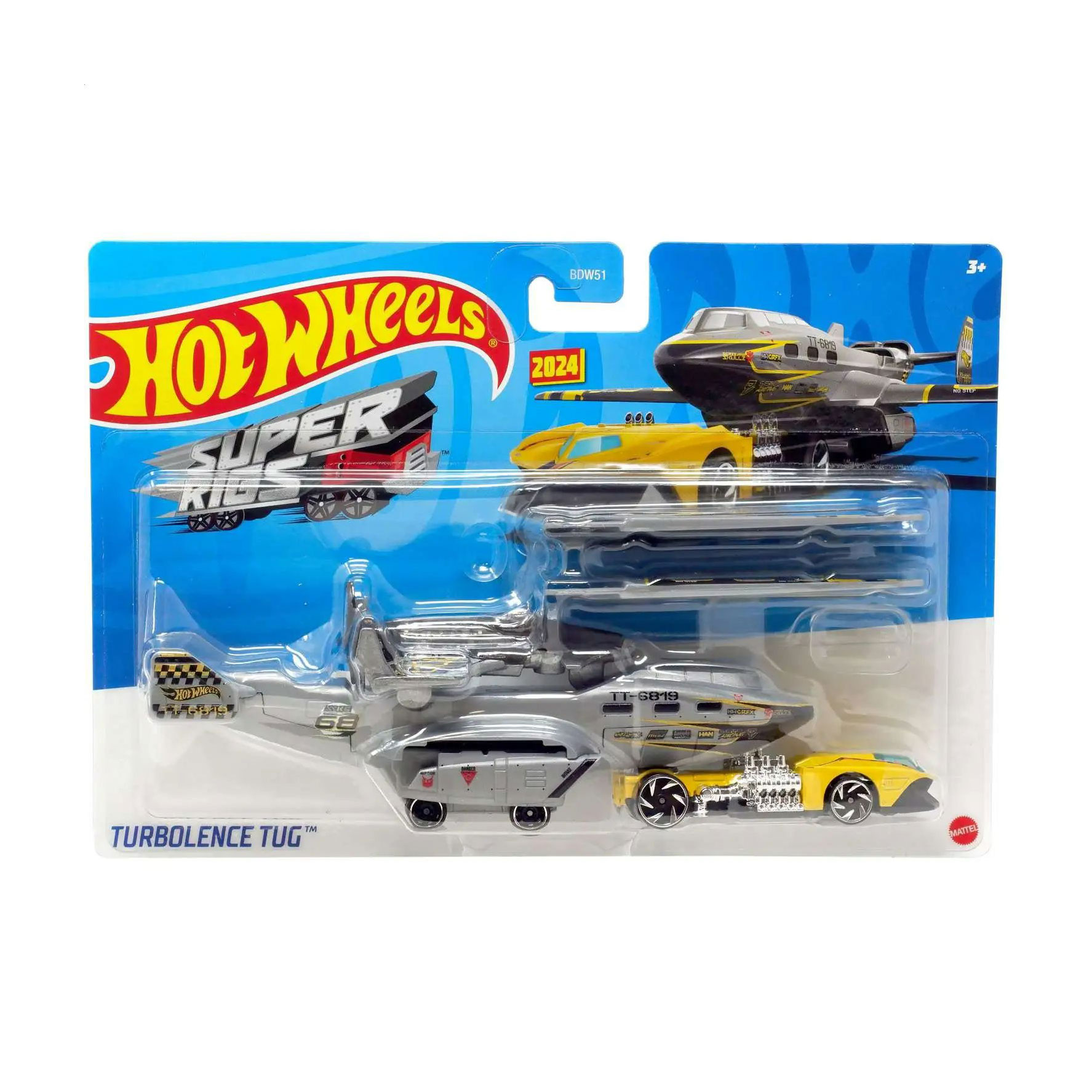 

Машина далекобійника Hot Wheels Turbolence Tug, сіро-жовтий, від 3 років, 24*16.5*6 см (BDW51)