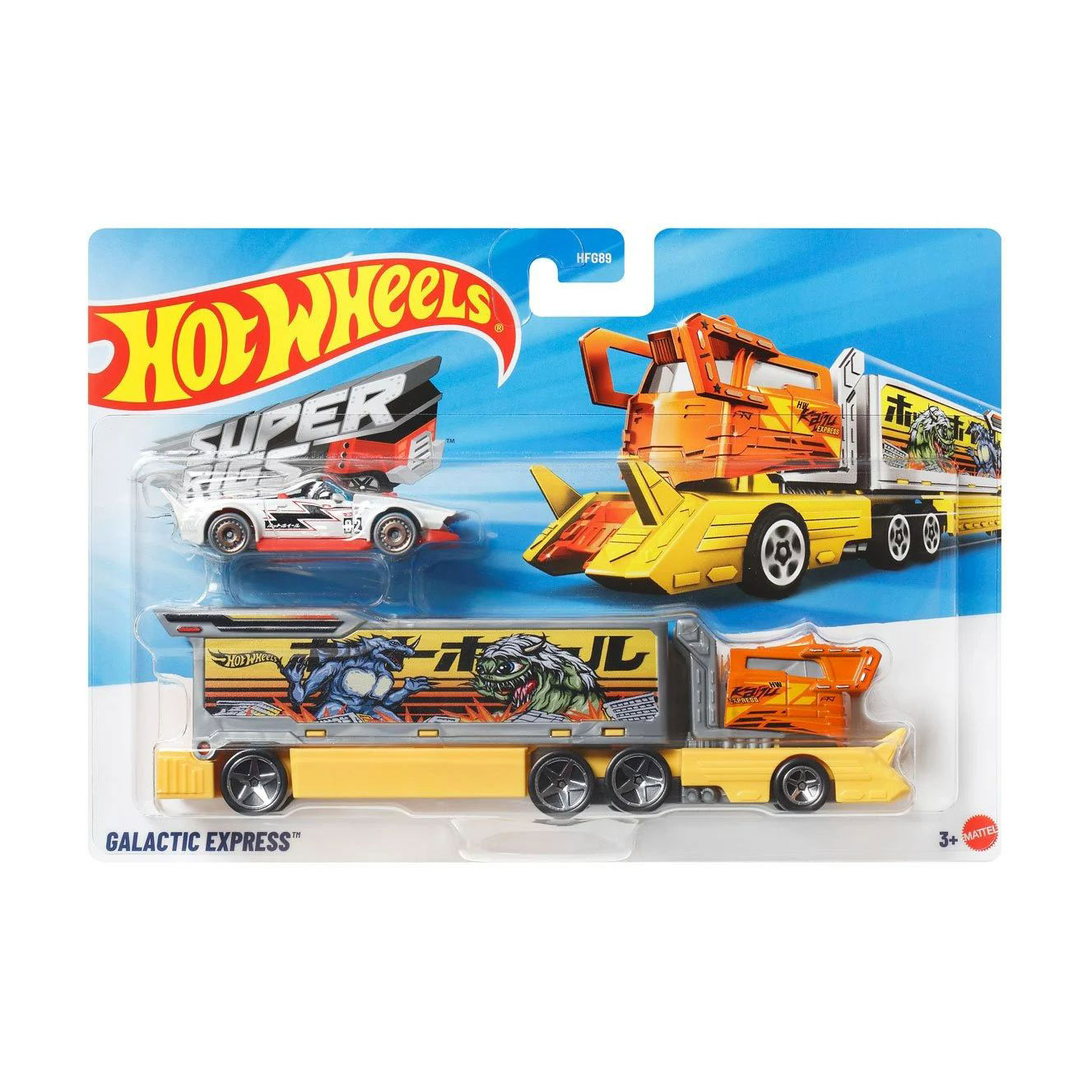 

Машина далекобійника Hot Wheels Galactic Express, жовто-сірий, від 3 років, 24*16.5*6 см (BDW51)