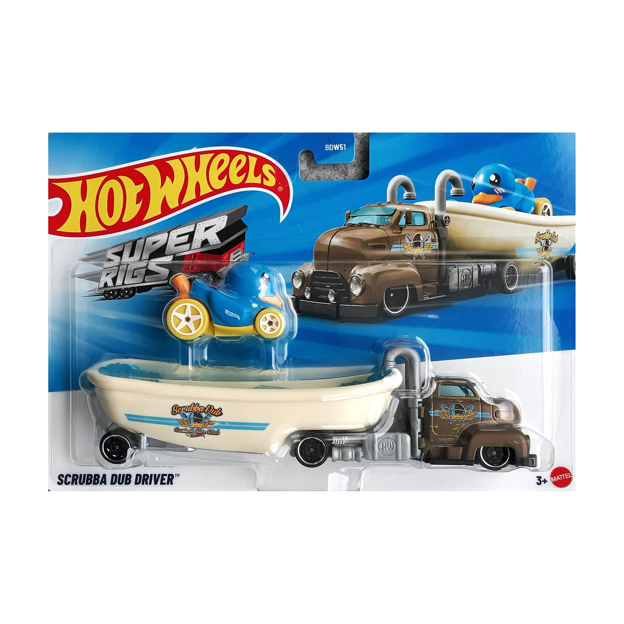 

Машина далекобійника Hot Wheels Scrubba Dub Driver, бежево-коричневий, від 3 років, 24*16.5*6 см (BDW51)