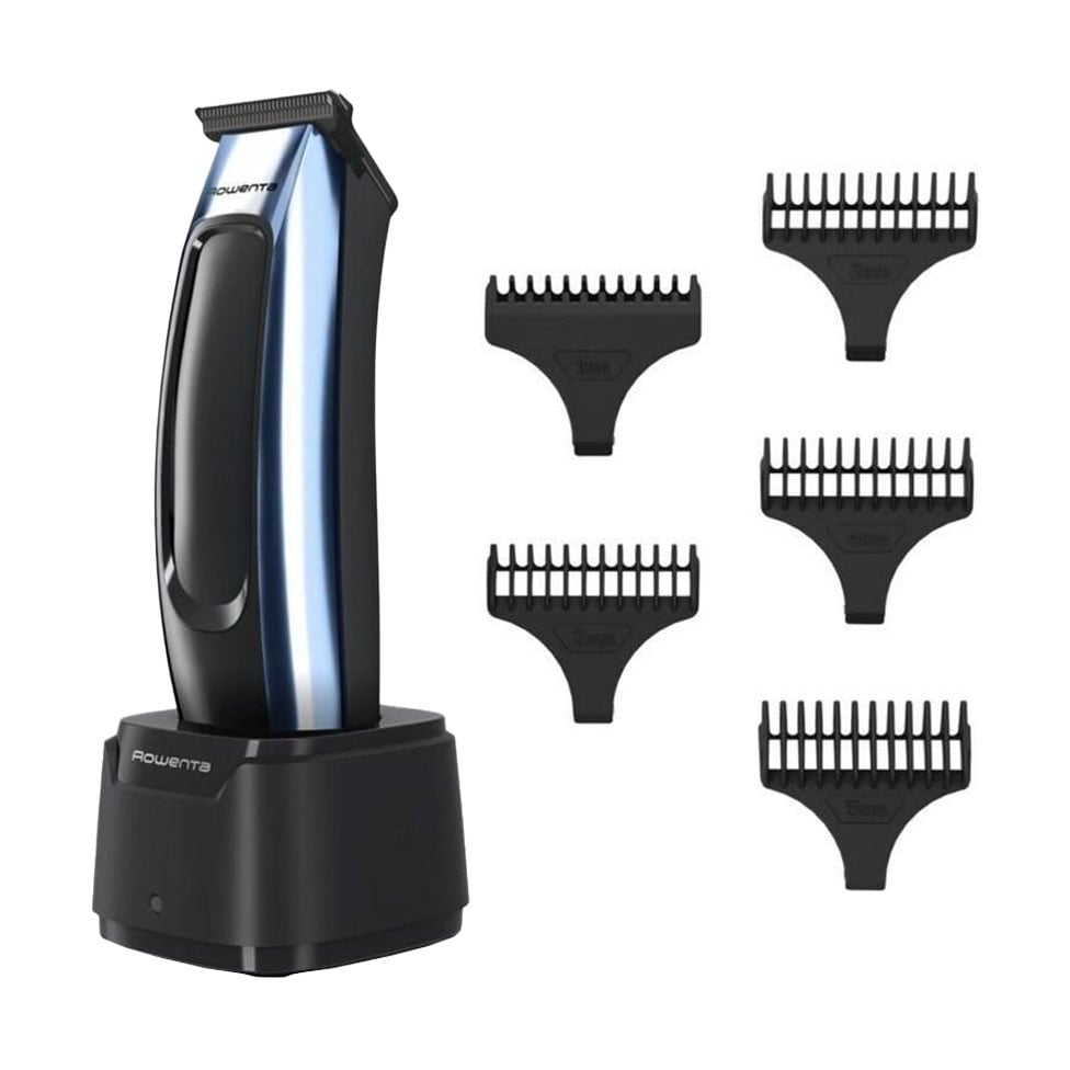 

Тример для голови та бороди Rowenta Barber Experience 5 насадок, чорно-синій (TN1851E0)