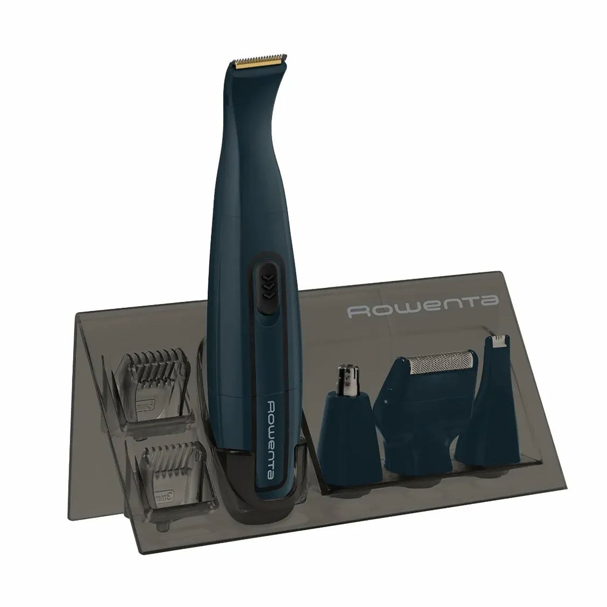 

Тример для бороди, вусів та носа Rowenta Specialist 5 насадок, синій (TN3651F0)