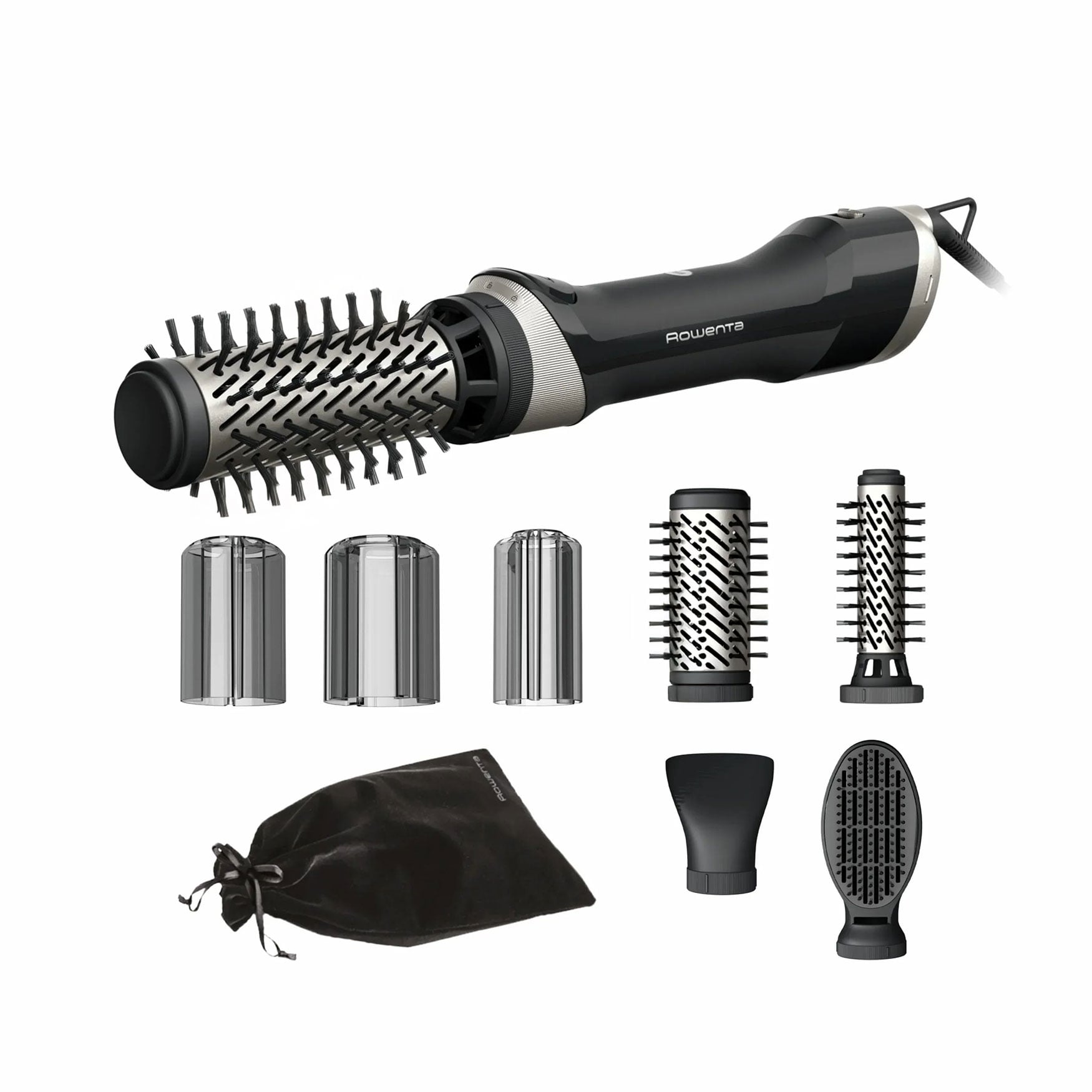

Фен-щітка для волосся Rowenta Renewal Brush Active 5 насадок, чорний (UB9540F0)