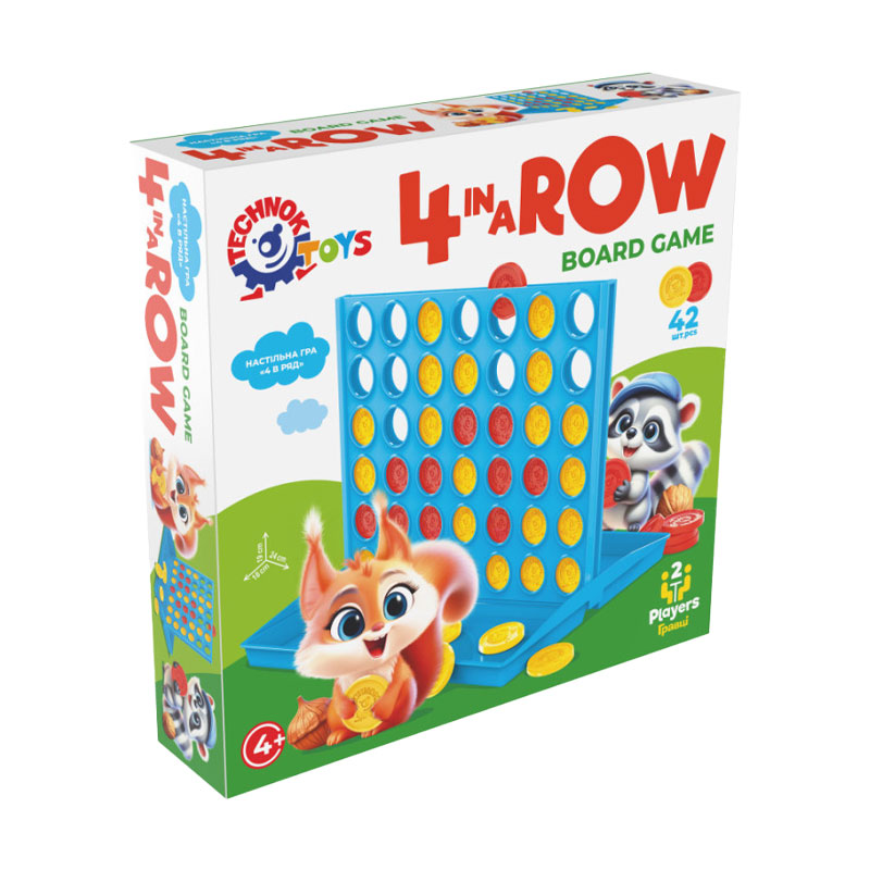 

Настільна гра TechnoK Чотири в ряд, від 4 років, 43 деталі (9734)