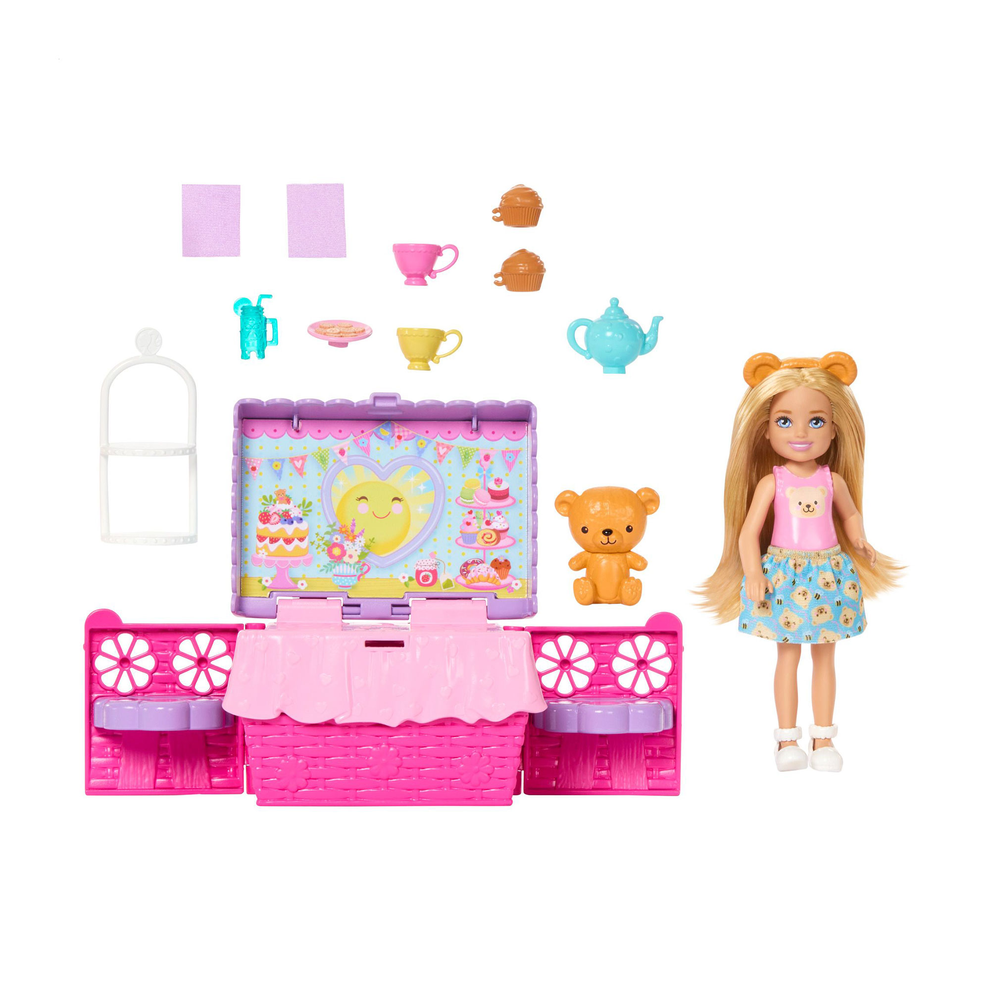 

Ігровий набір Barbie Чайна вечірка з лялькою Челсі, з аксесуарами, від 3 років, 14 см (JJB40)
