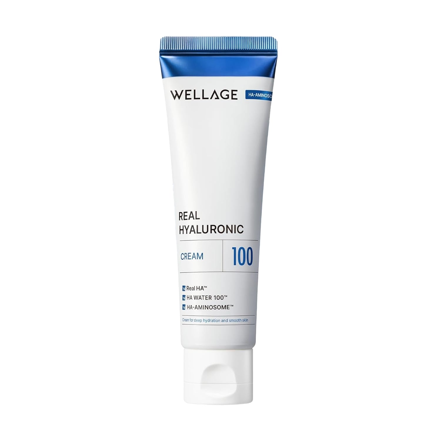 

Зволожувальний крем для обличчя WELLAGE Real Hyaluronic 100 Cream для сухої та зневодненої шкіри, з гіалуроновою кислотою, 80 мл