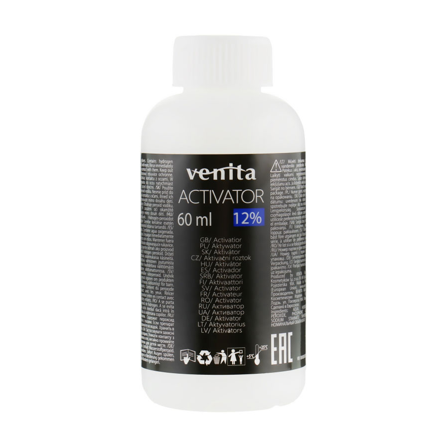 

Активатор освітлювача для волосся Venita Platinum Lightener 12 % Activator, 60 мл
