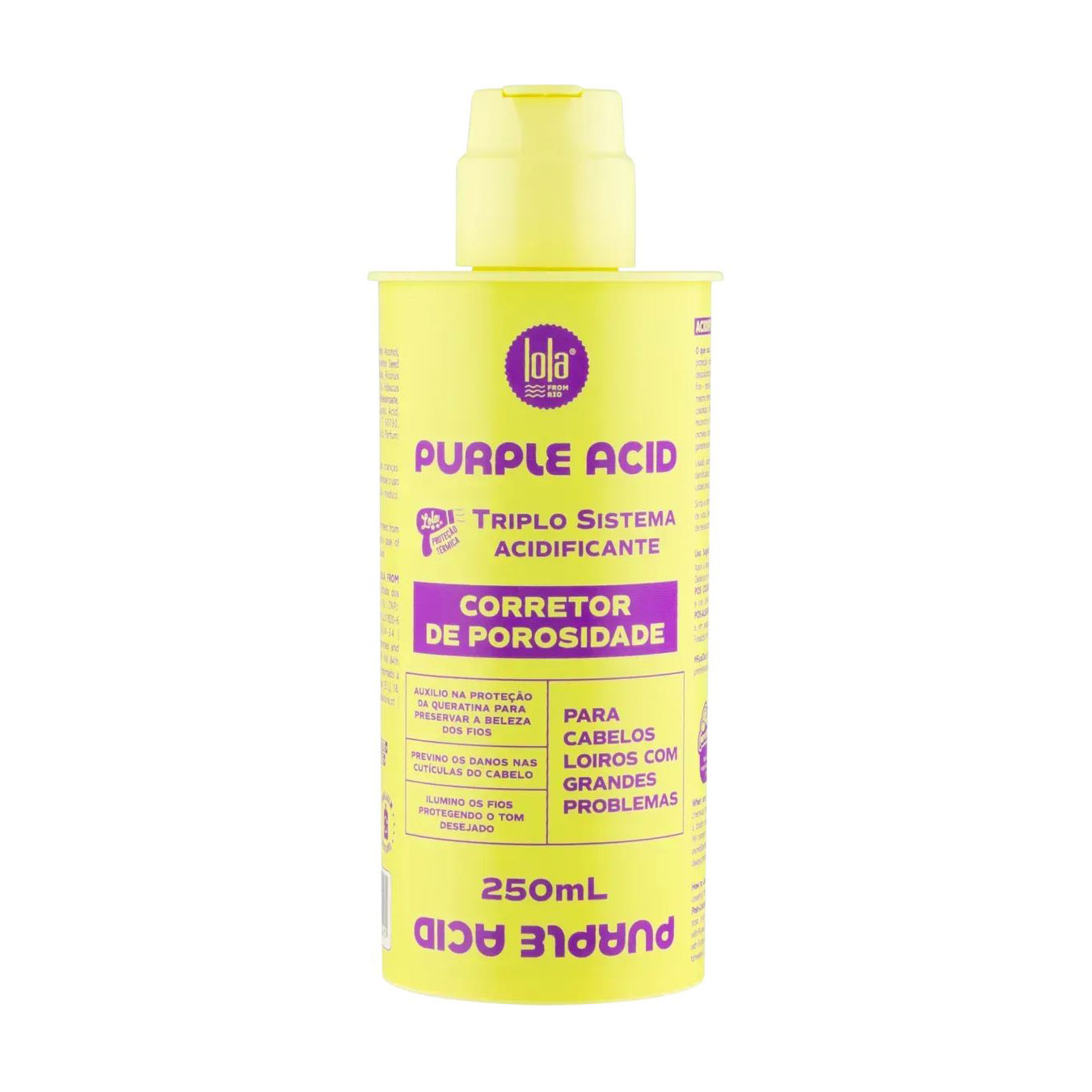 

Коректор Lola From Rio Purple Acid Corrector для зменшення пористості блонду та нейтралізації жовтизни, 250 мл